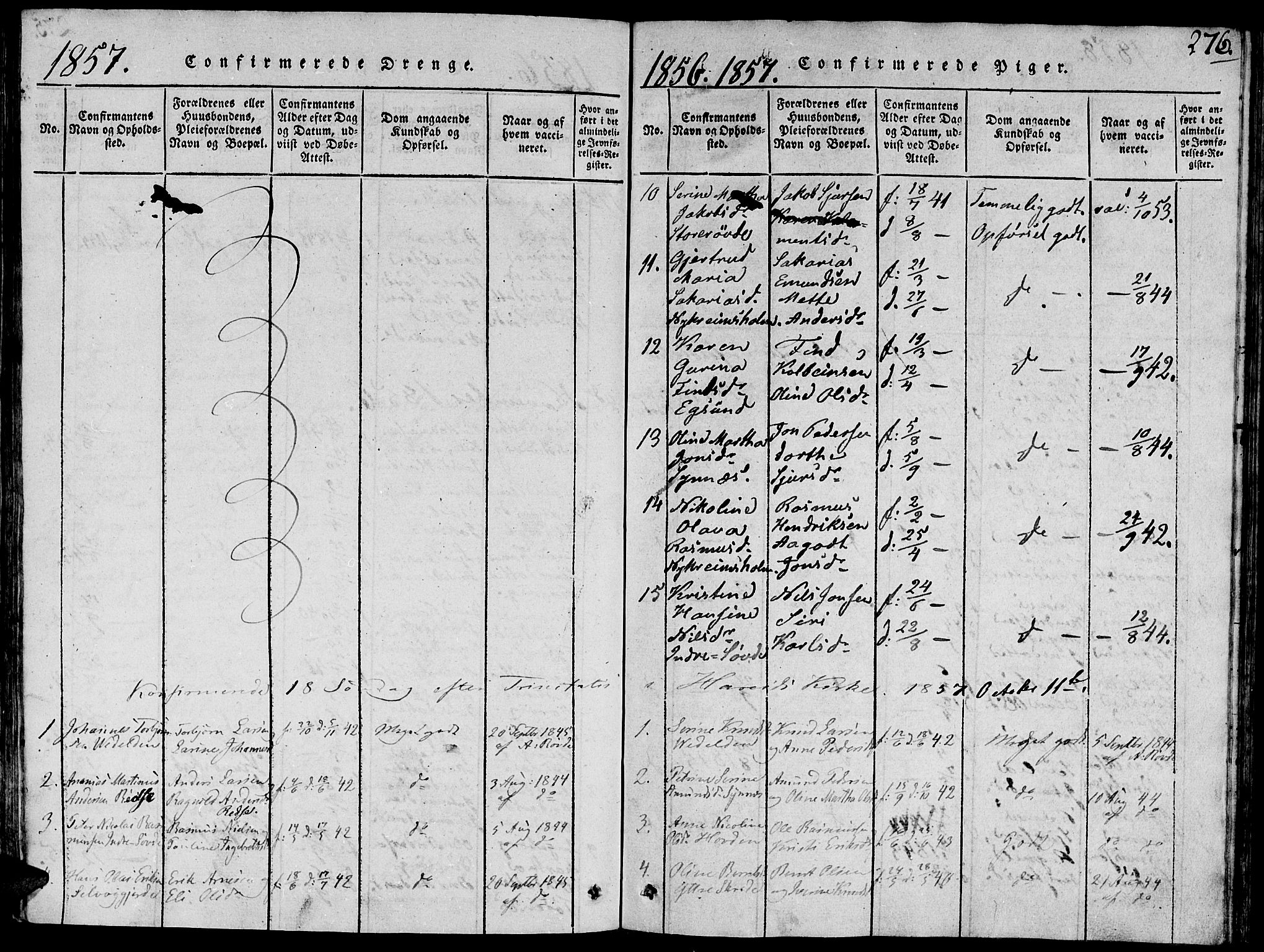 Ministerialprotokoller, klokkerbøker og fødselsregistre - Møre og Romsdal, SAT/A-1454/504/L0054: Parish register (official) no. 504A01, 1816-1861, p. 276