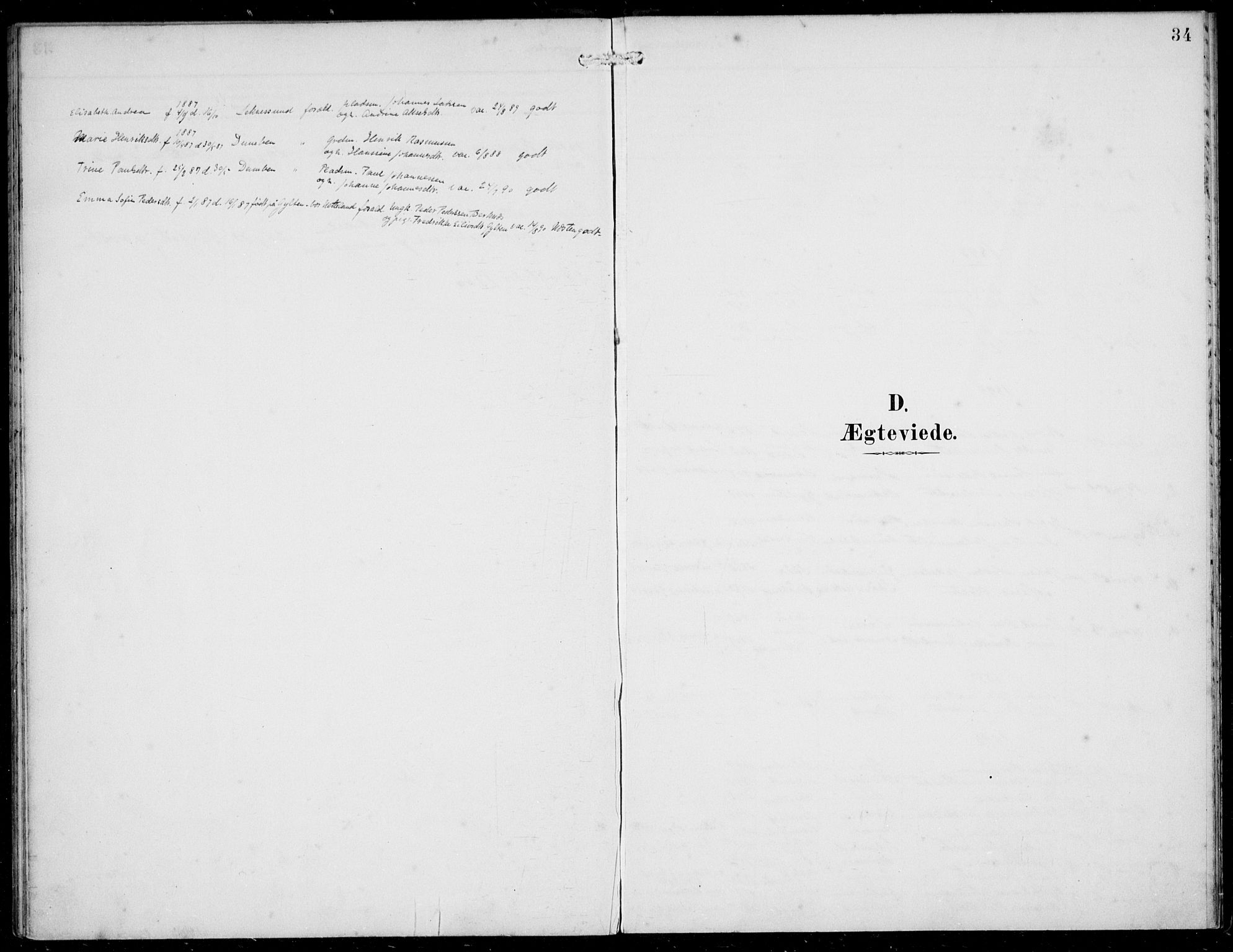 Solund sokneprestembete, SAB/A-81401: Parish register (official) no. B  1, 1891-1901, p. 34