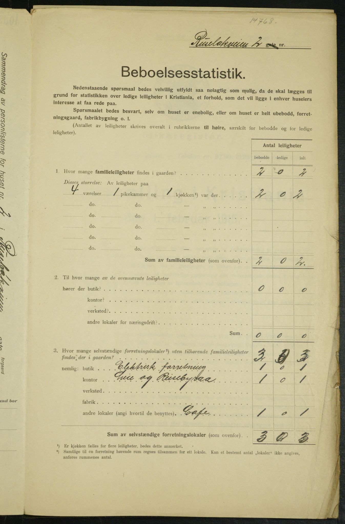 OBA, Municipal Census 1915 for Kristiania, 1915, p. 84323