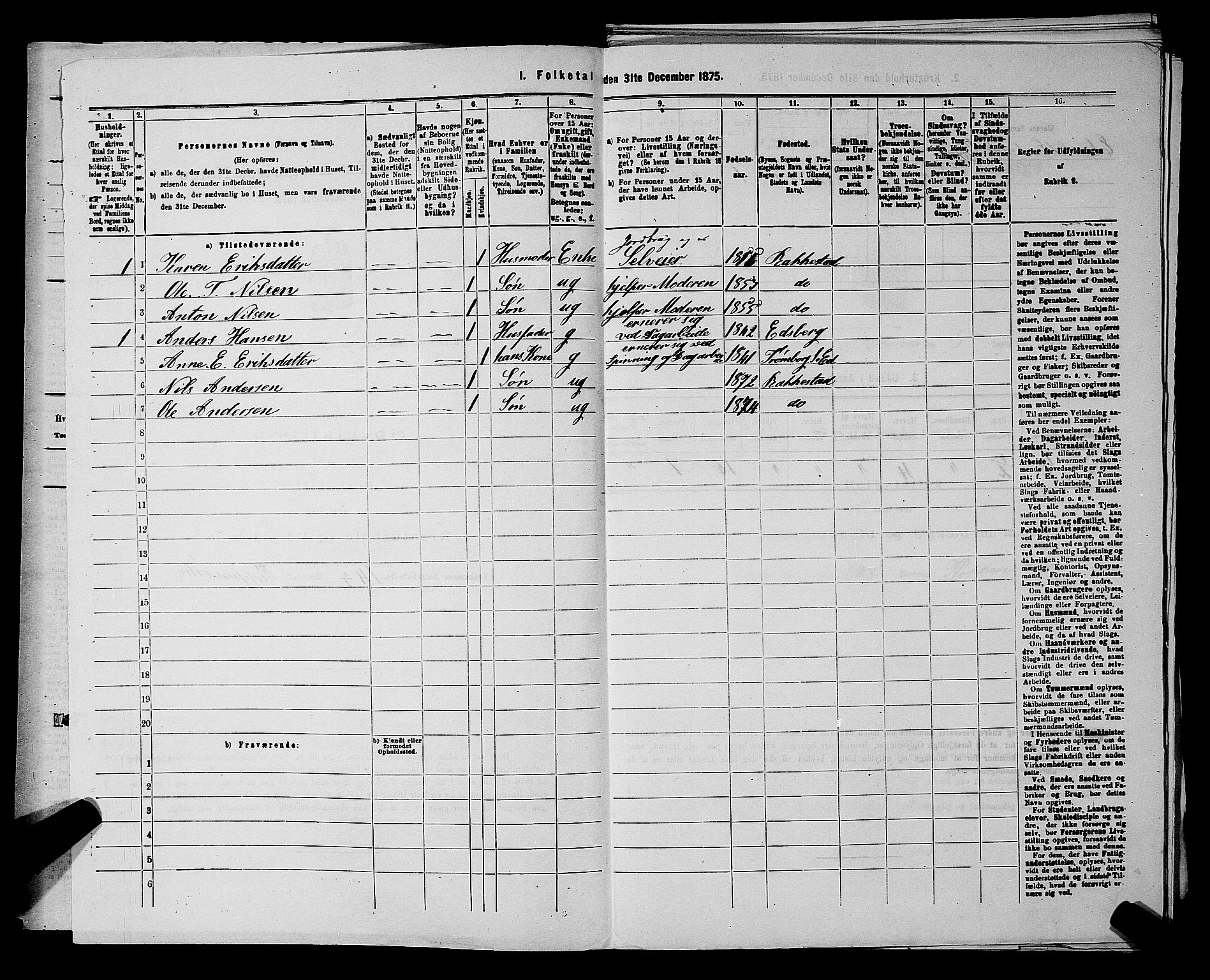 RA, 1875 census for 0128P Rakkestad, 1875, p. 453