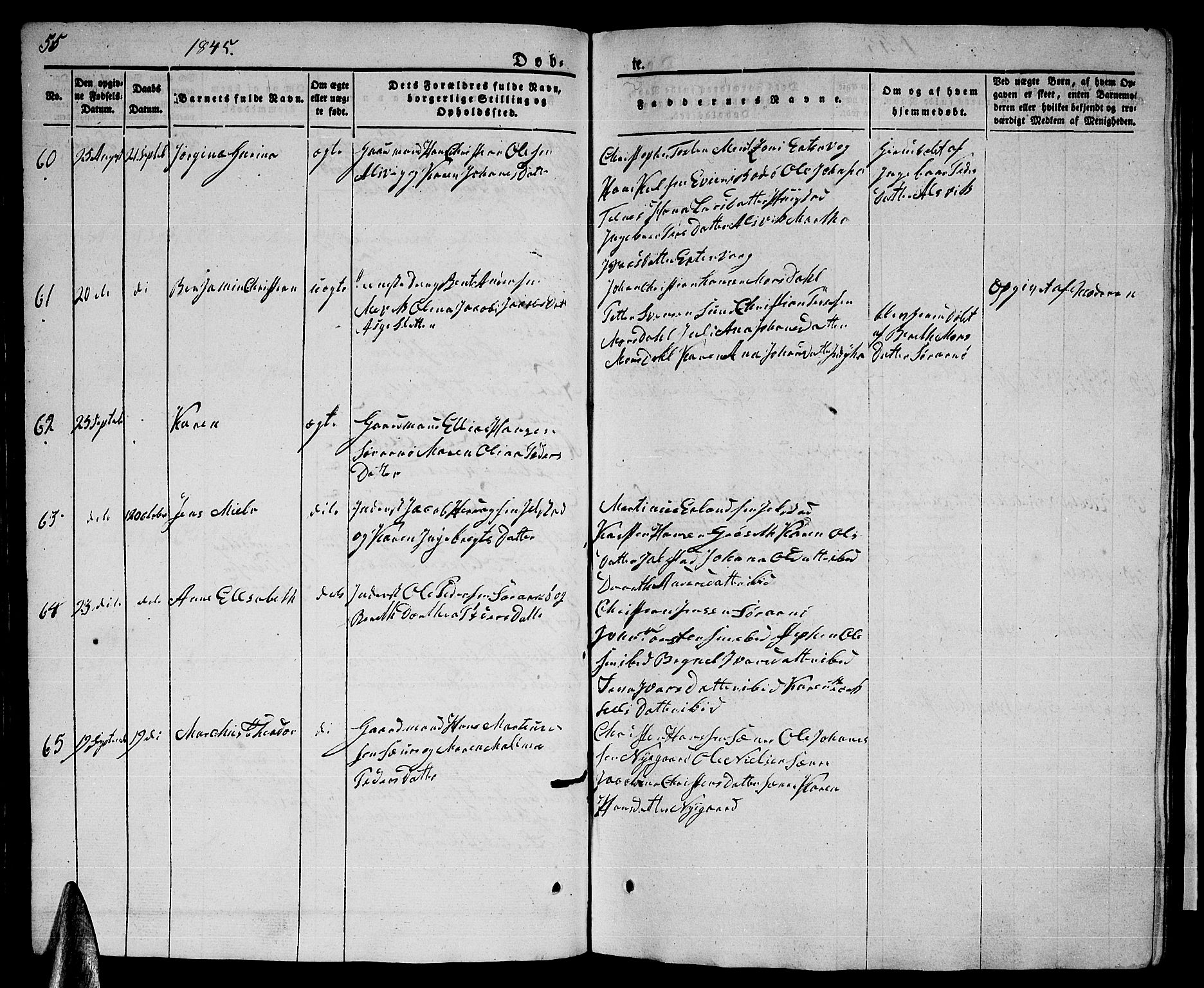 Ministerialprotokoller, klokkerbøker og fødselsregistre - Nordland, AV/SAT-A-1459/805/L0106: Parish register (copy) no. 805C02, 1841-1861, p. 55