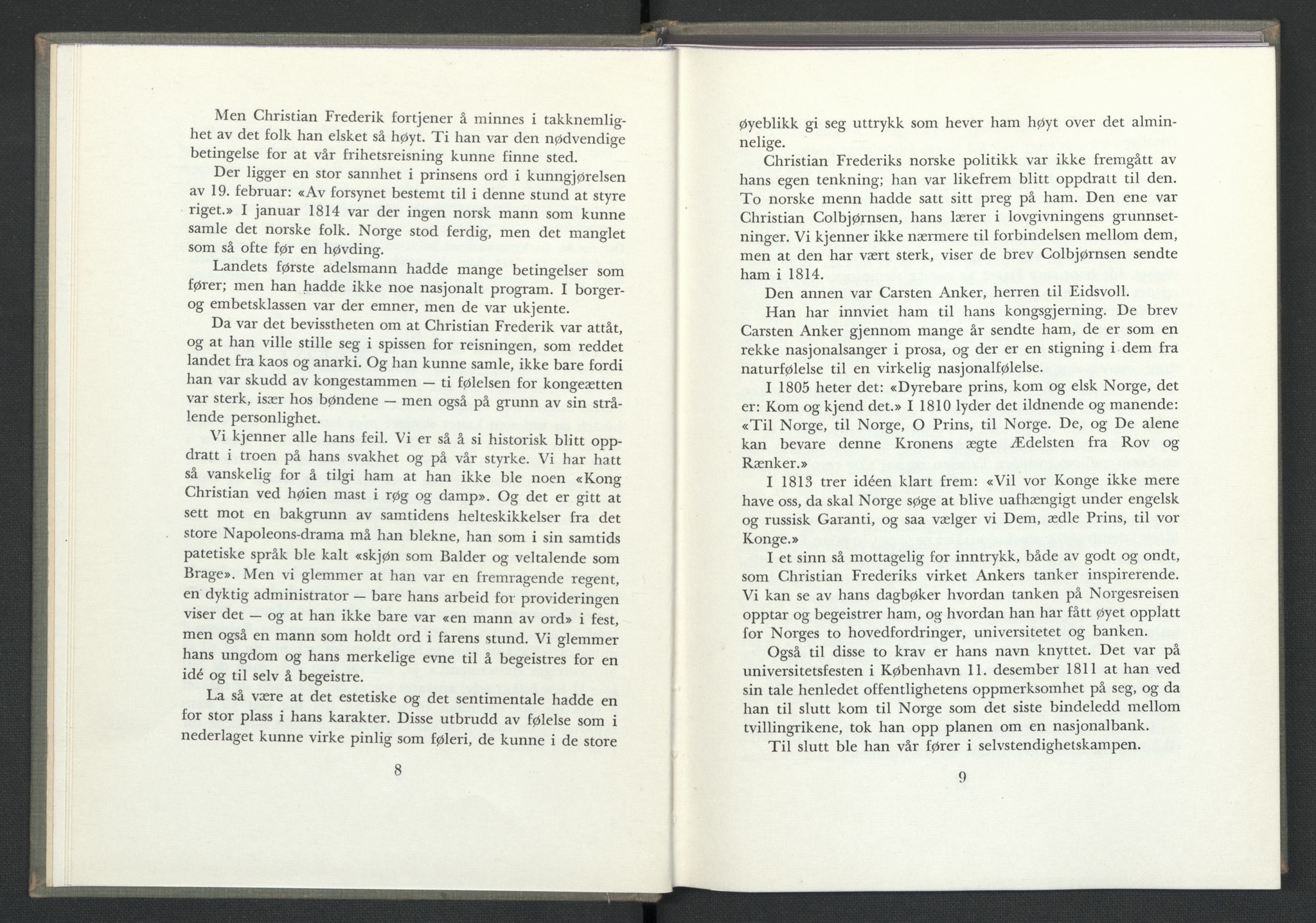 Andre publikasjoner, PUBL/PUBL-999/0003/0002: Christian Frederiks dagbok fra 1814 (1954), 1814, p. 8
