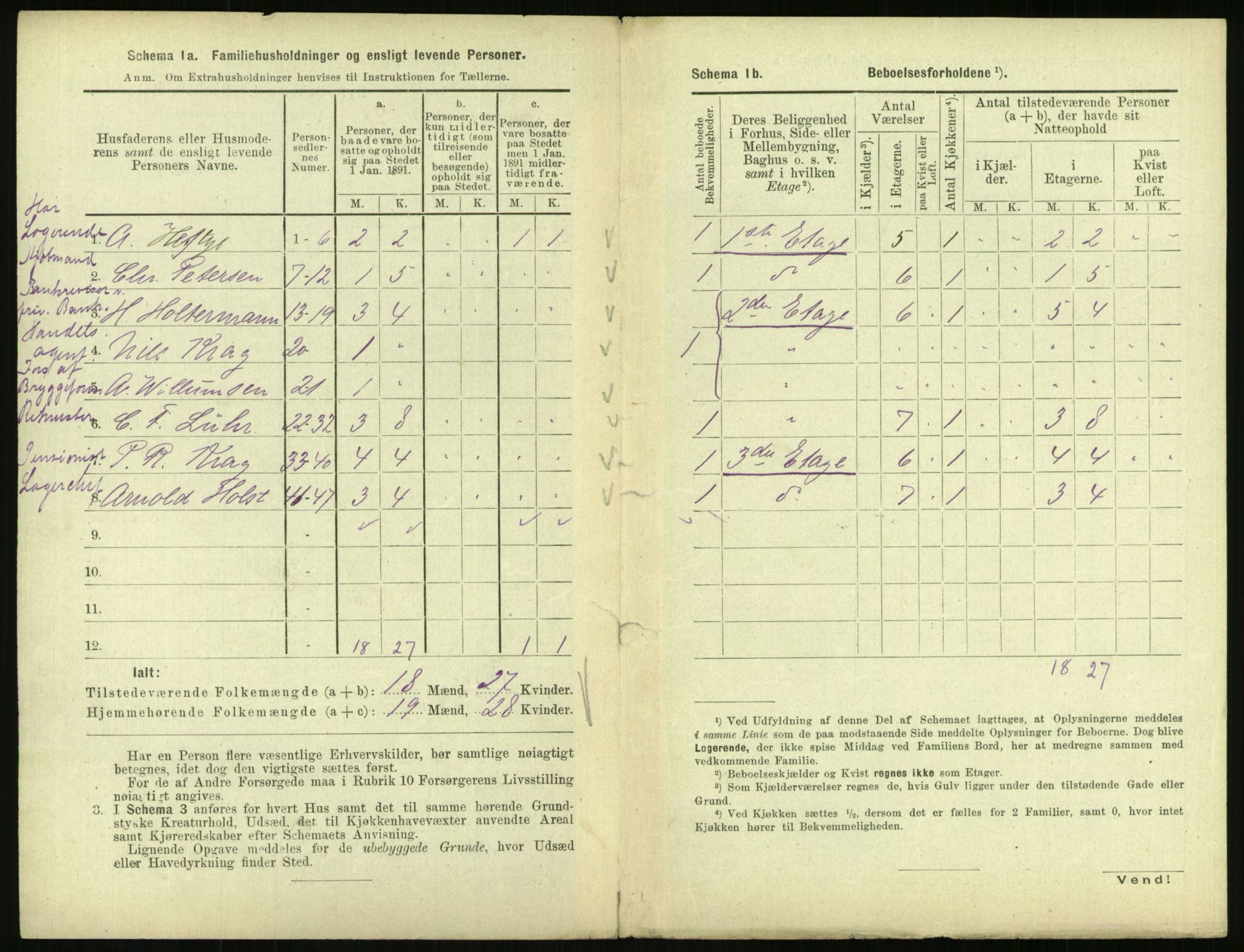 RA, 1891 census for 0301 Kristiania, 1891, p. 46873