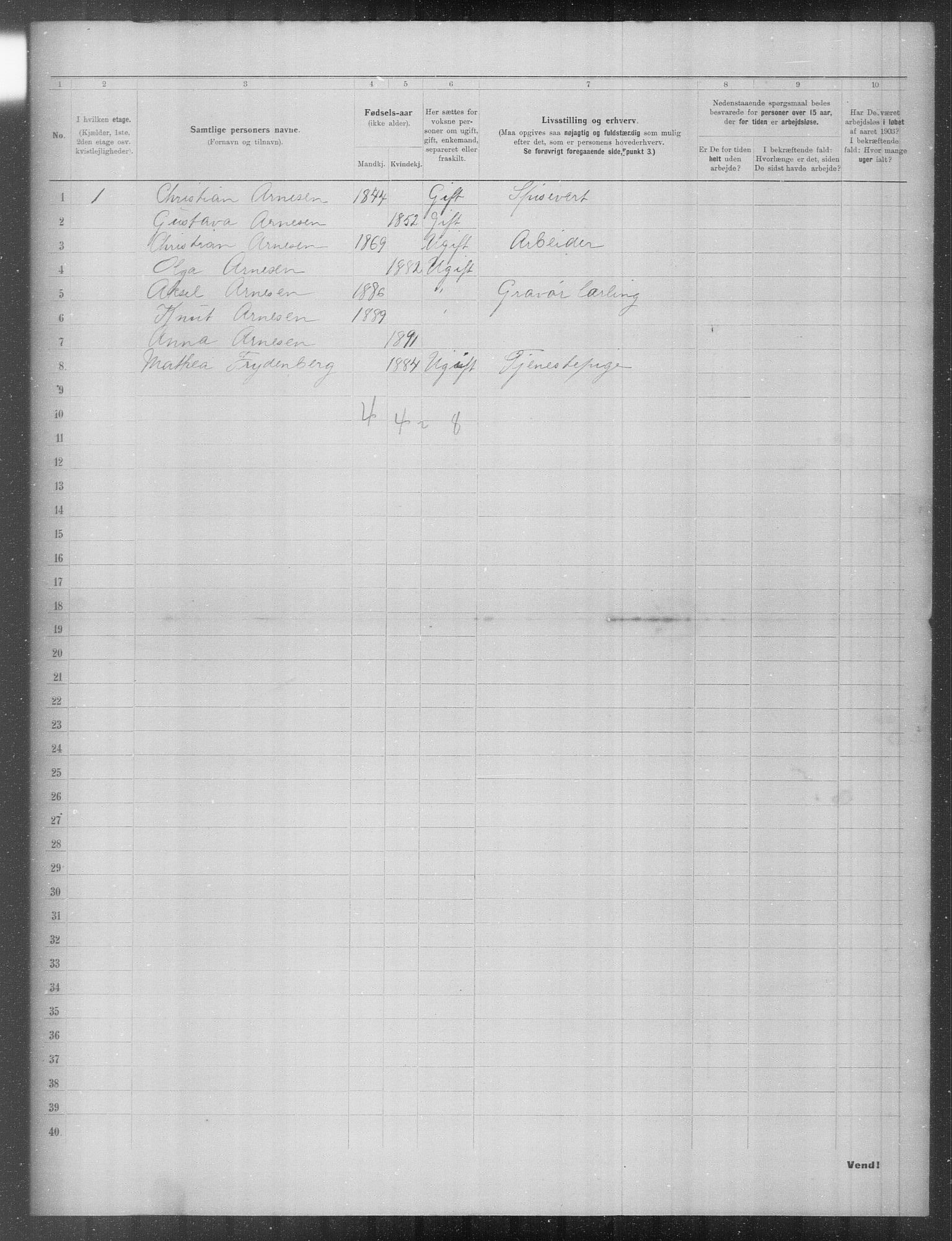 OBA, Municipal Census 1903 for Kristiania, 1903, p. 14455