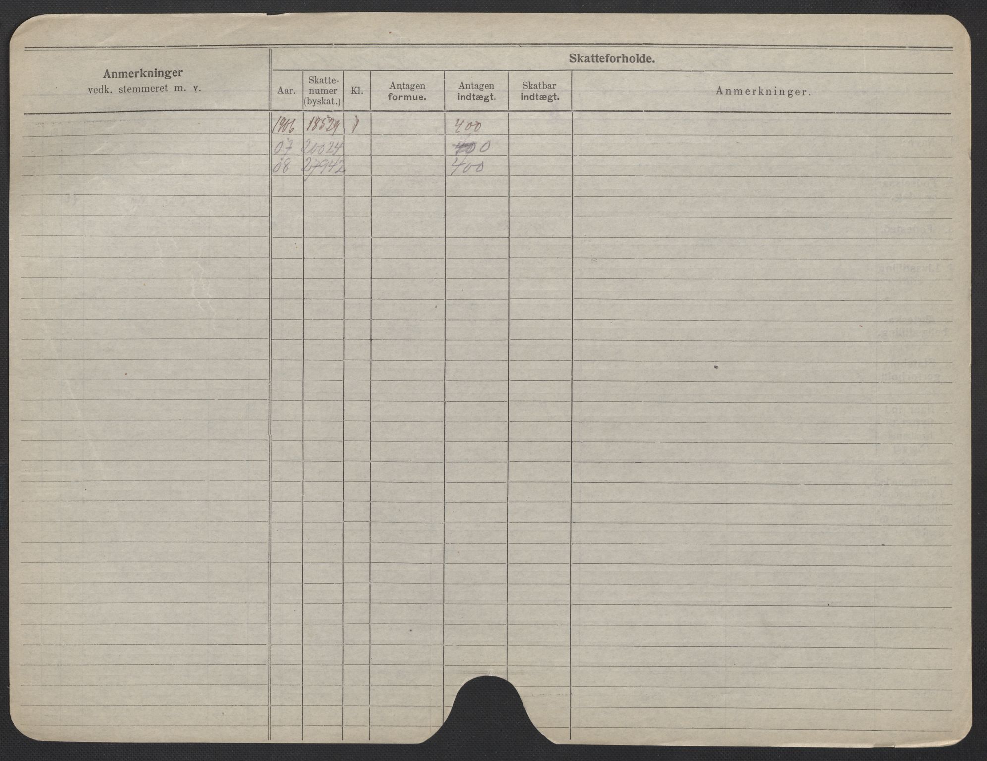 Oslo folkeregister, Registerkort, AV/SAO-A-11715/F/Fa/Fac/L0025: Kvinner, 1906-1914, p. 274b