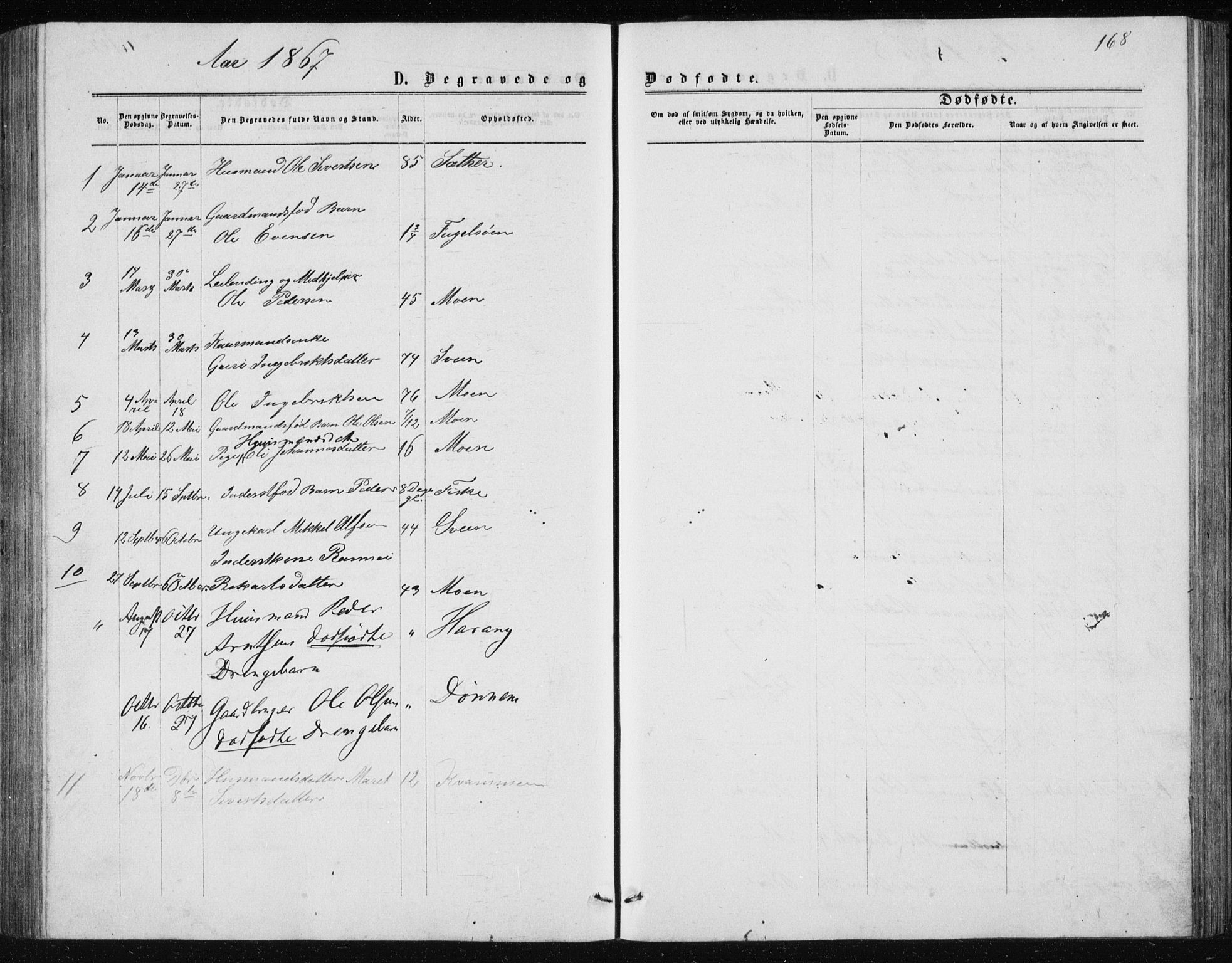 Ministerialprotokoller, klokkerbøker og fødselsregistre - Møre og Romsdal, AV/SAT-A-1454/597/L1064: Parish register (copy) no. 597C01, 1866-1898, p. 168