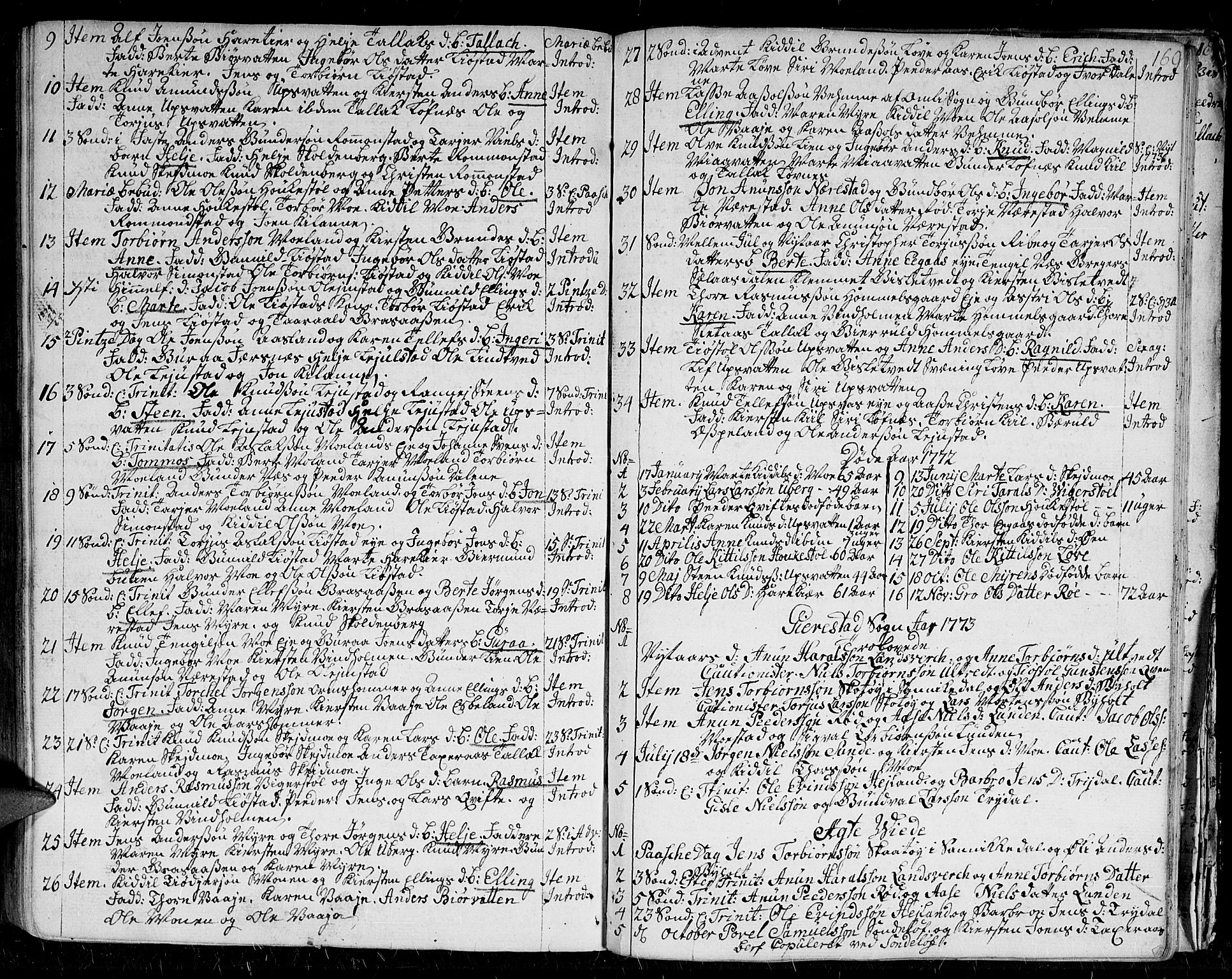Gjerstad sokneprestkontor, SAK/1111-0014/F/Fa/Faa/L0002: Parish register (official) no. A 2, 1717-1779, p. 169