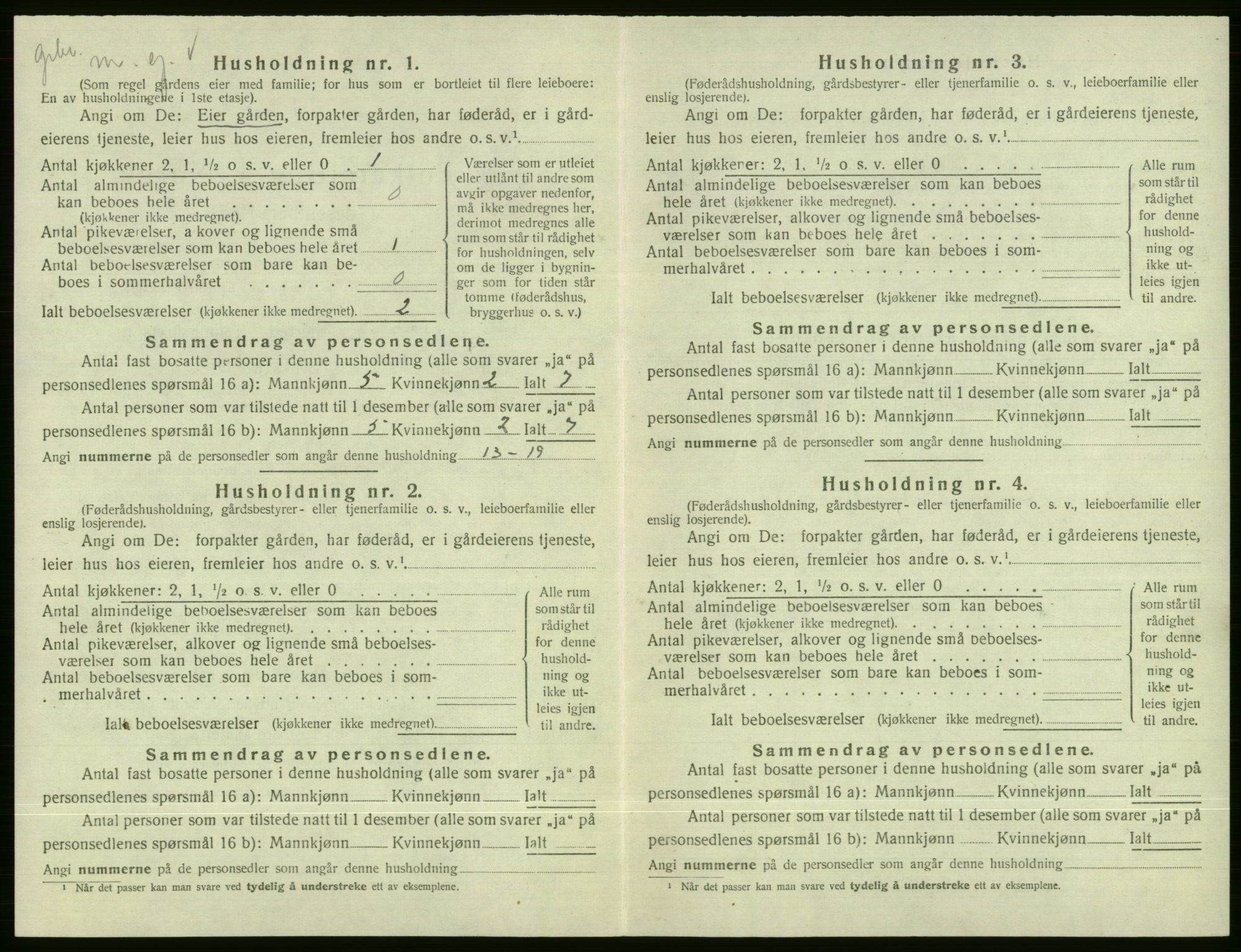 SAB, 1920 census for Evanger, 1920, p. 344