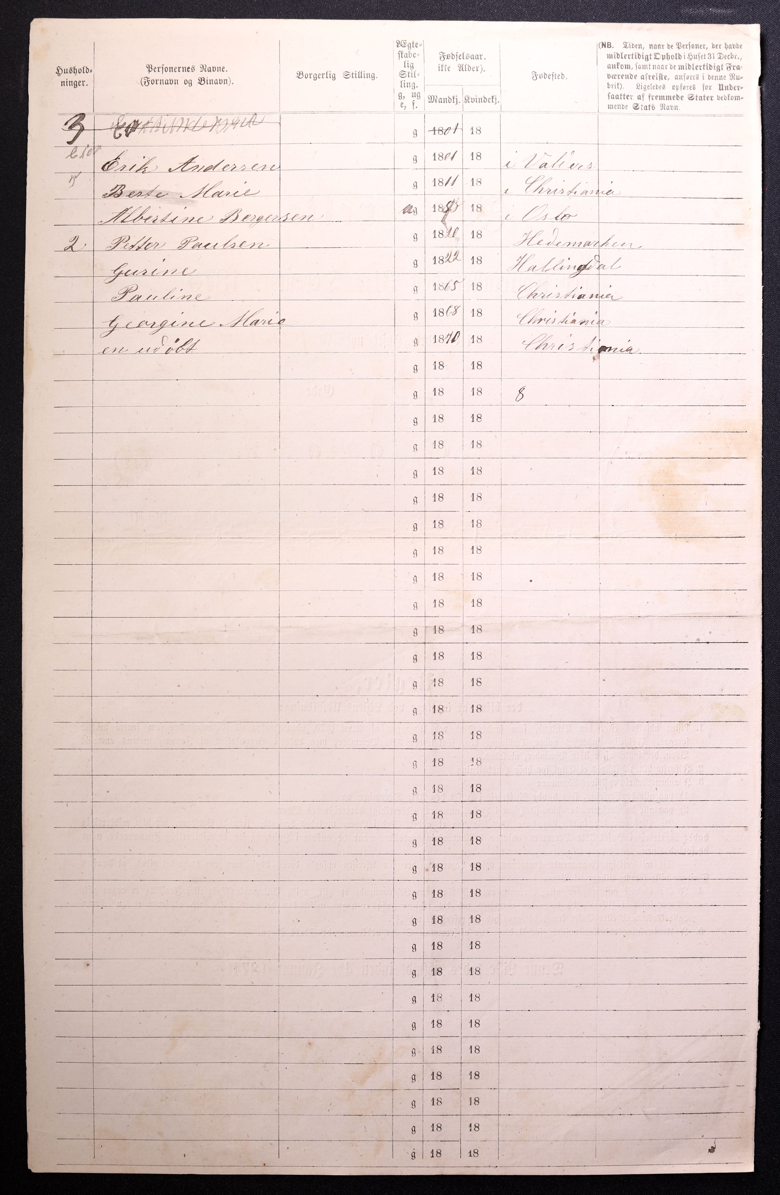 RA, 1870 census for 0301 Kristiania, 1870, p. 4118