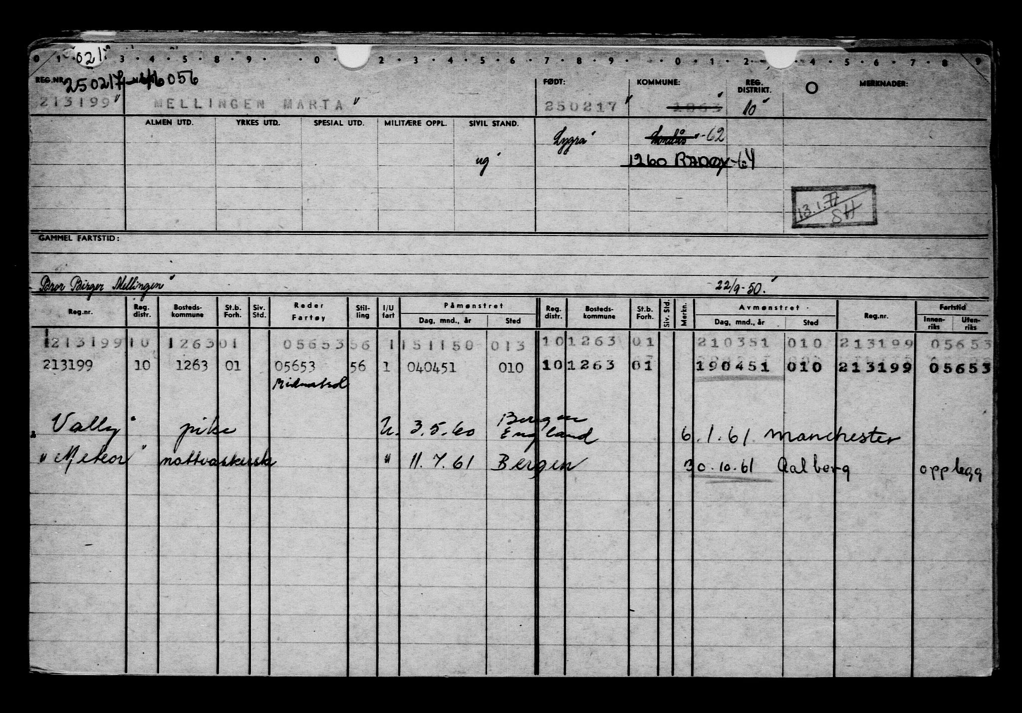 Direktoratet for sjømenn, AV/RA-S-3545/G/Gb/L0146: Hovedkort, 1917, p. 304