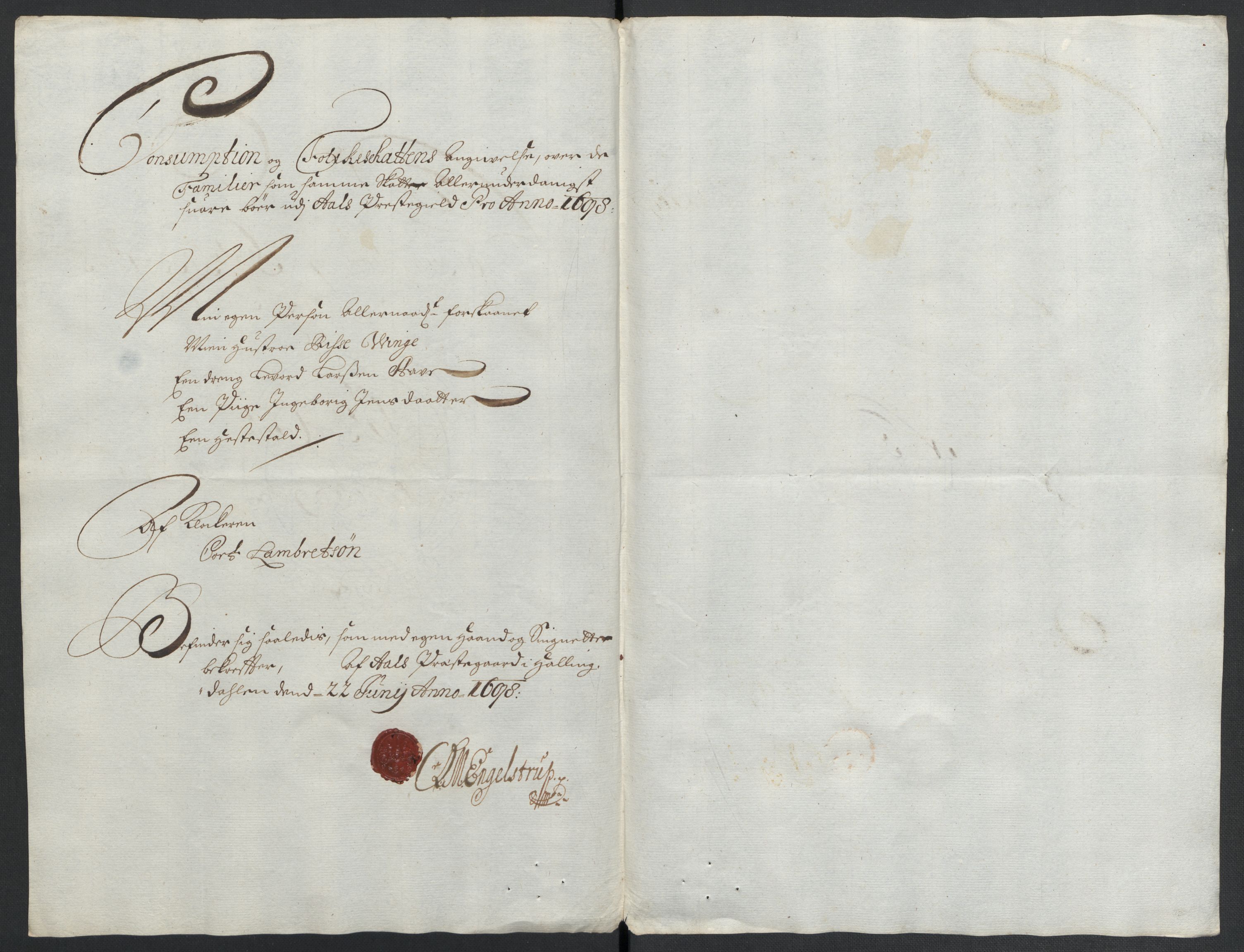 Rentekammeret inntil 1814, Reviderte regnskaper, Fogderegnskap, AV/RA-EA-4092/R22/L1455: Fogderegnskap Ringerike, Hallingdal og Buskerud, 1698, p. 262