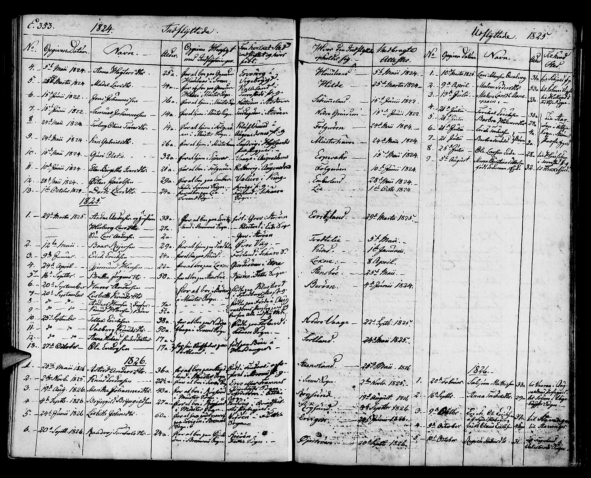 Finnås sokneprestembete, SAB/A-99925/H/Ha/Haa/Haaa/L0005: Parish register (official) no. A 5, 1823-1835, p. 353