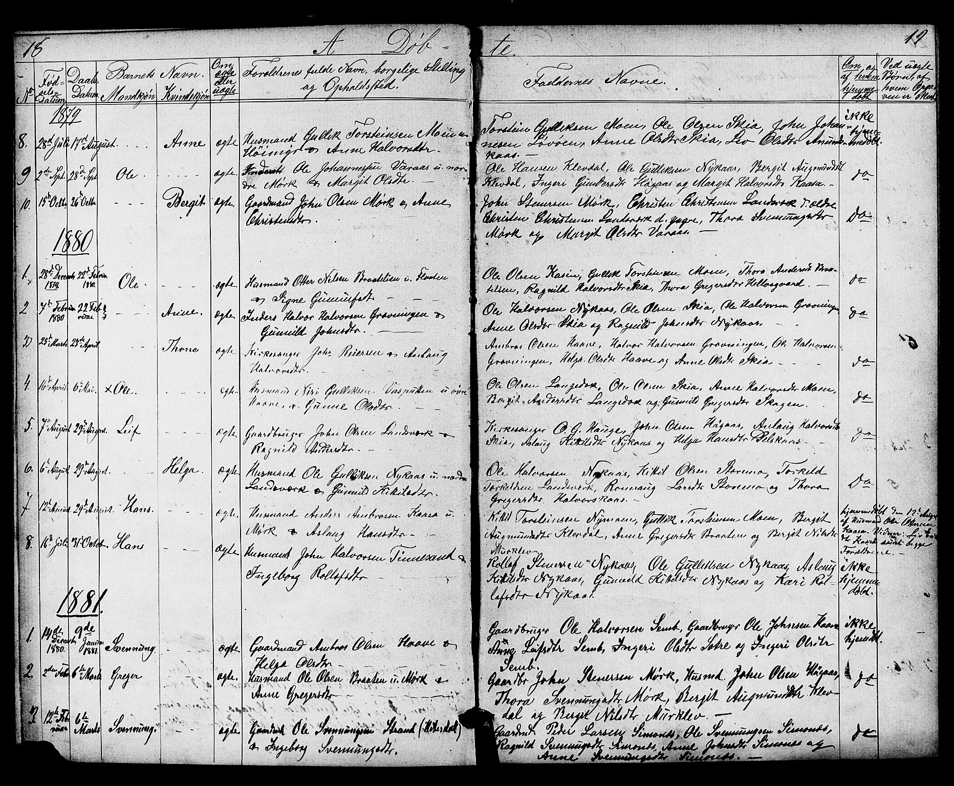 Heddal kirkebøker, SAKO/A-268/G/Gb/L0001: Parish register (copy) no. II 1, 1866-1887, p. 18-19