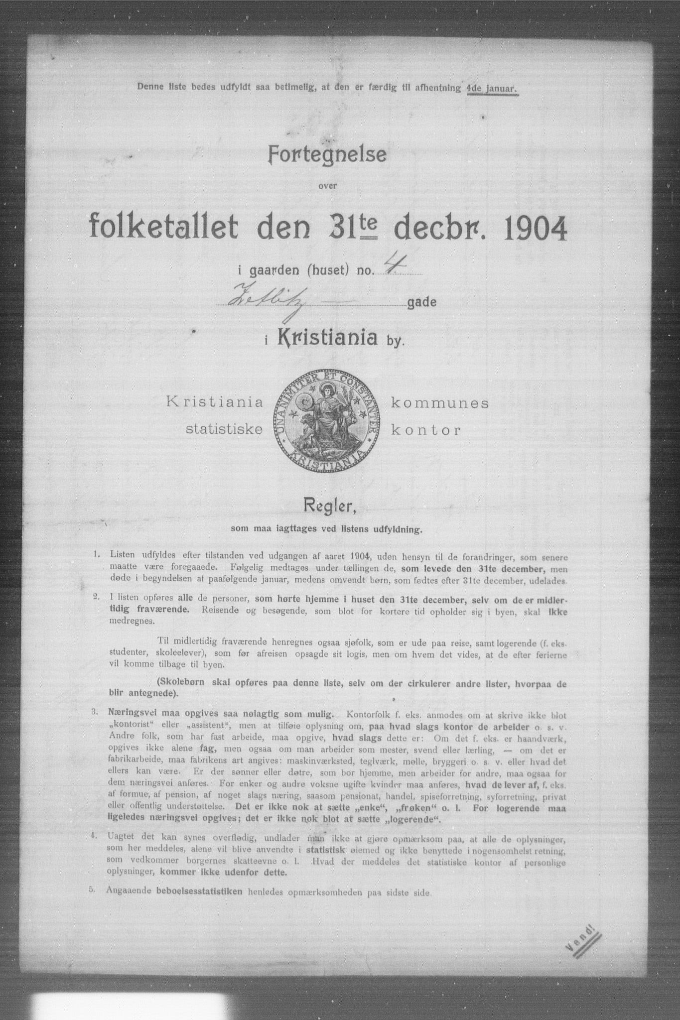 OBA, Municipal Census 1904 for Kristiania, 1904, p. 24115