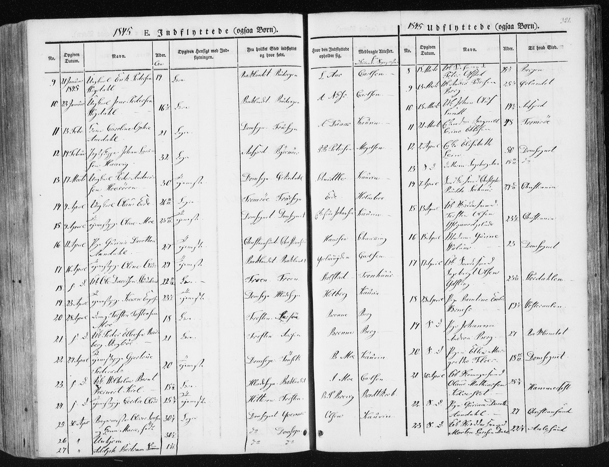 Ministerialprotokoller, klokkerbøker og fødselsregistre - Sør-Trøndelag, SAT/A-1456/602/L0110: Parish register (official) no. 602A08, 1840-1854, p. 321