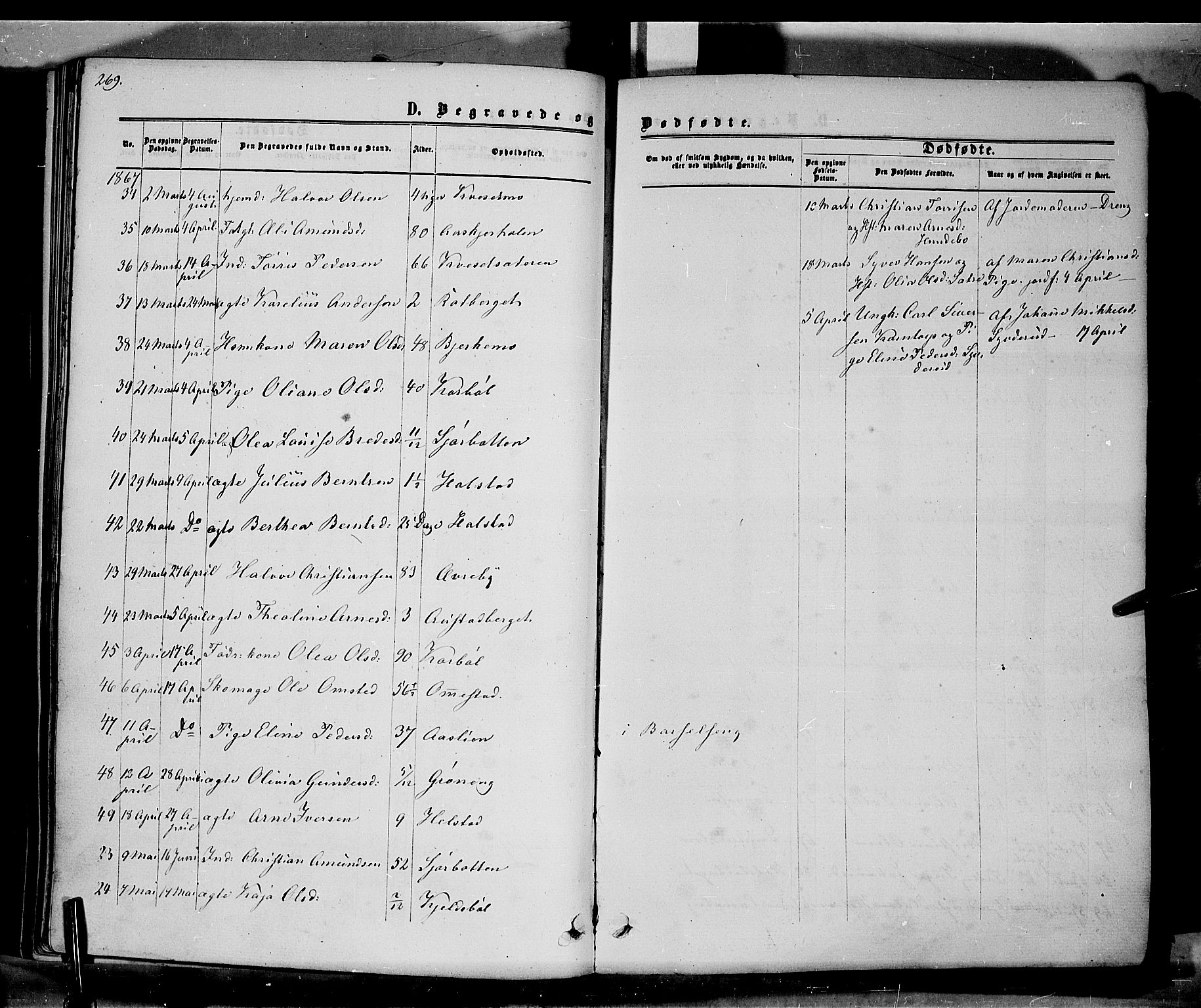 Hof prestekontor, AV/SAH-PREST-038/H/Ha/Haa/L0009: Parish register (official) no. 9, 1862-1877, p. 269