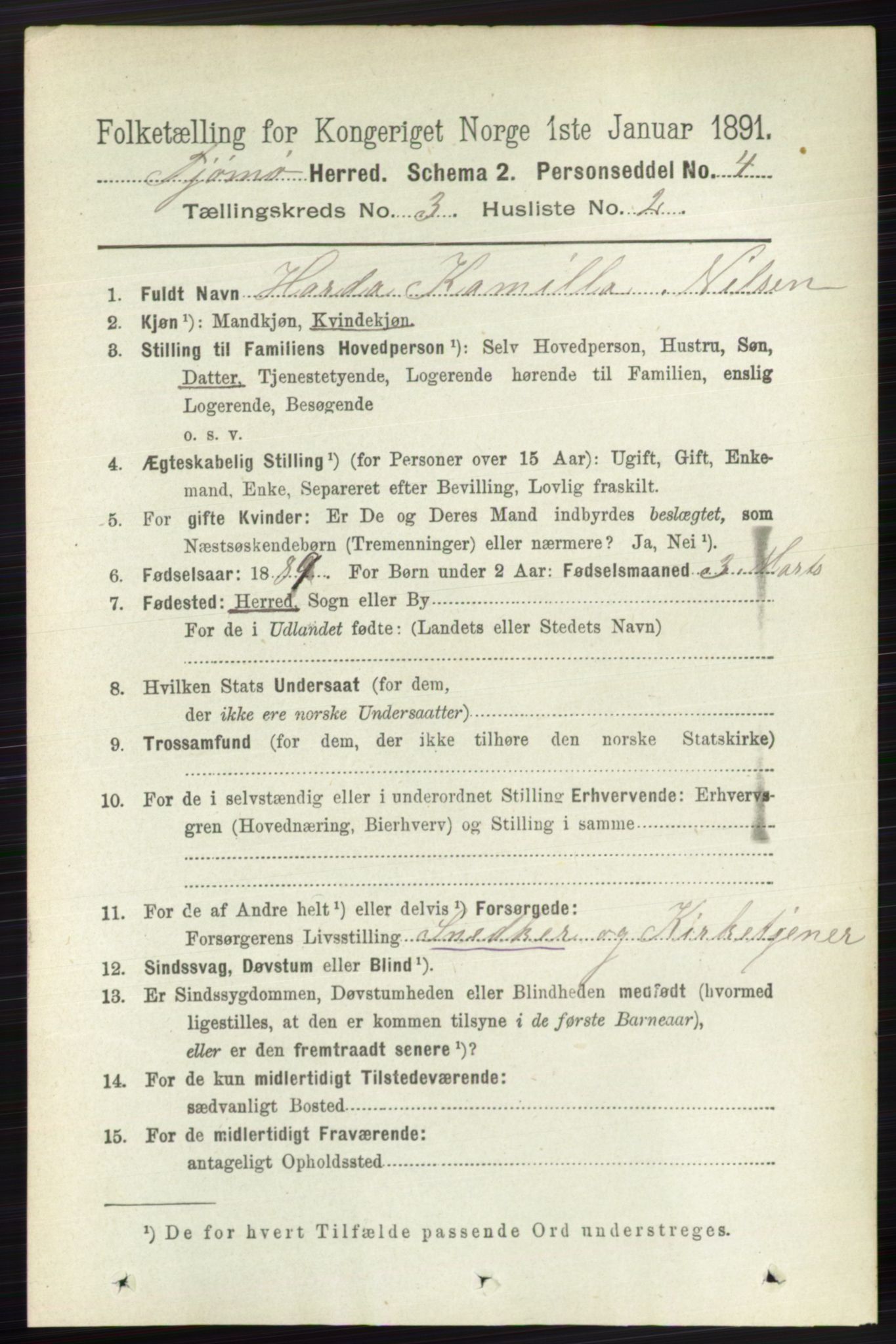 RA, 1891 census for 0723 Tjøme, 1891, p. 878