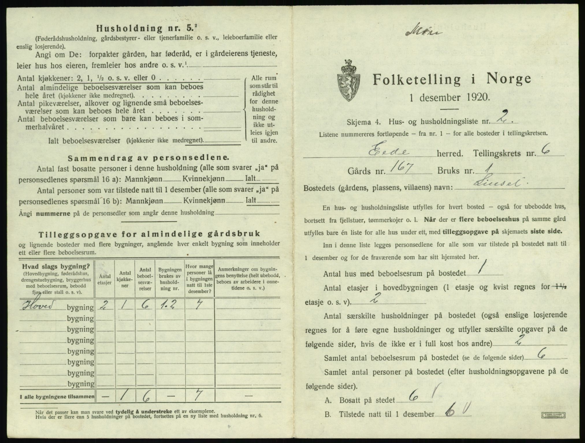 SAT, 1920 census for Eid (MR), 1920, p. 412