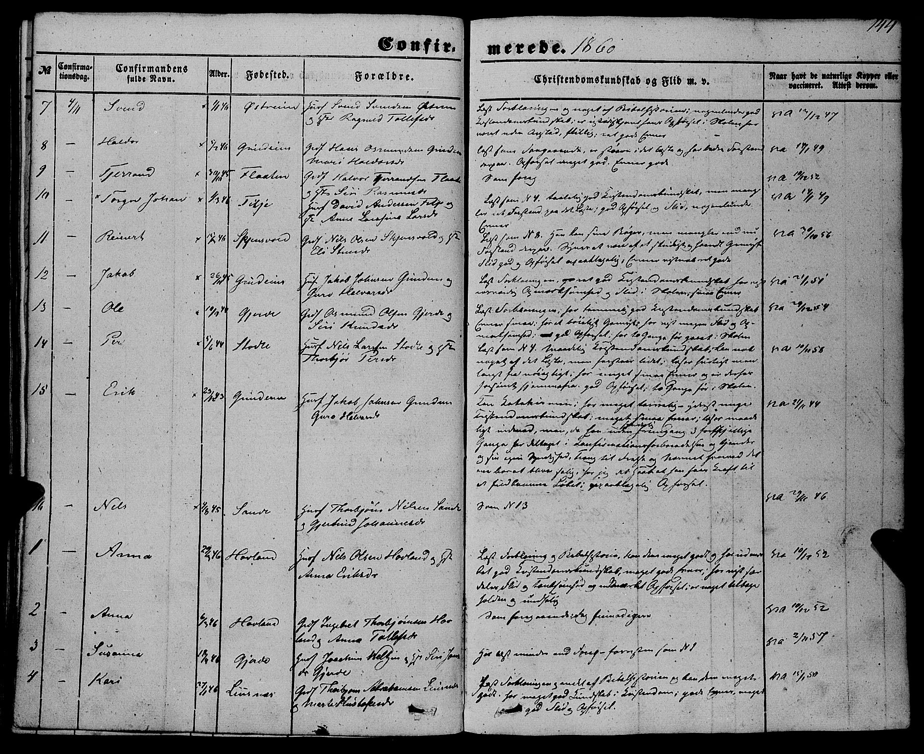 Etne sokneprestembete, AV/SAB-A-75001/H/Haa: Parish register (official) no. A 8, 1848-1862, p. 144