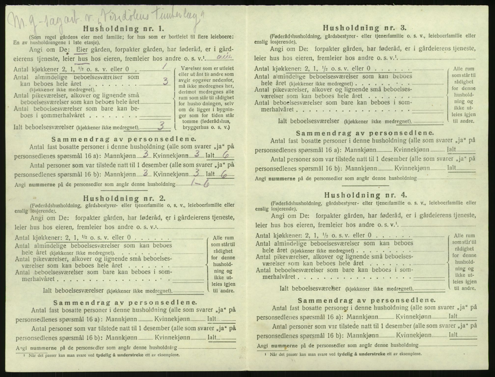 SAK, 1920 census for Søndeled, 1920, p. 988