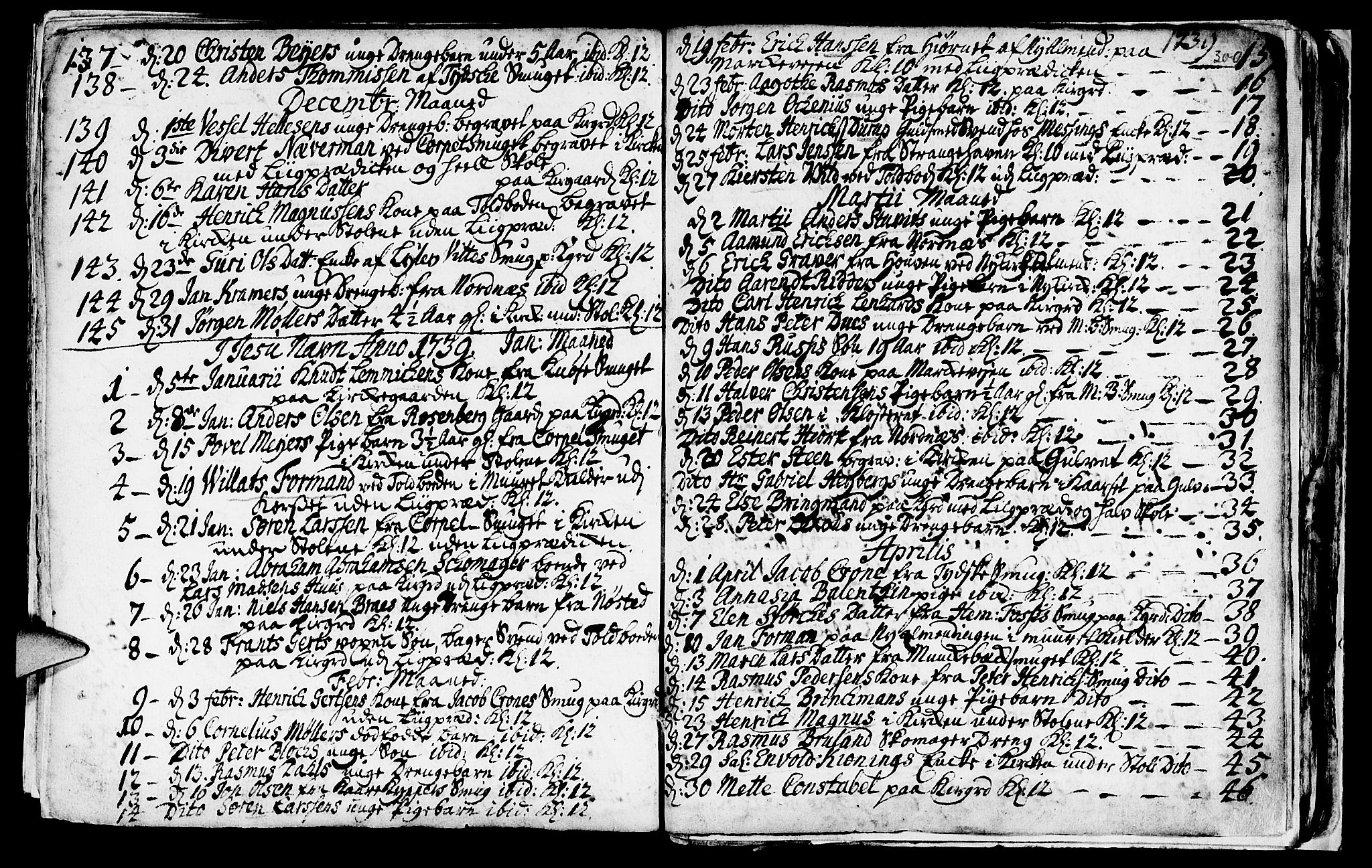 Nykirken Sokneprestembete, AV/SAB-A-77101/H/Haa/L0009: Parish register (official) no. A 9, 1689-1759, p. 300