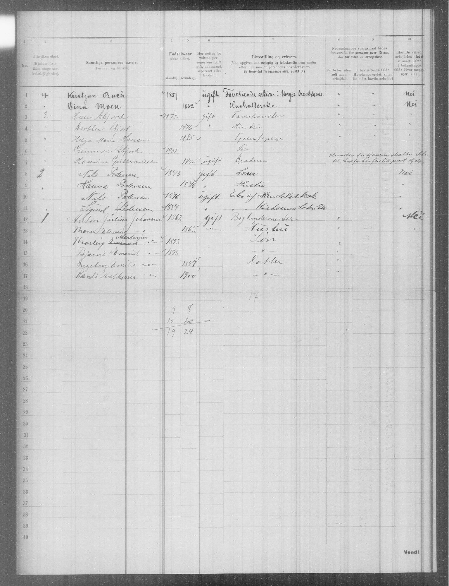 OBA, Municipal Census 1902 for Kristiania, 1902, p. 6529