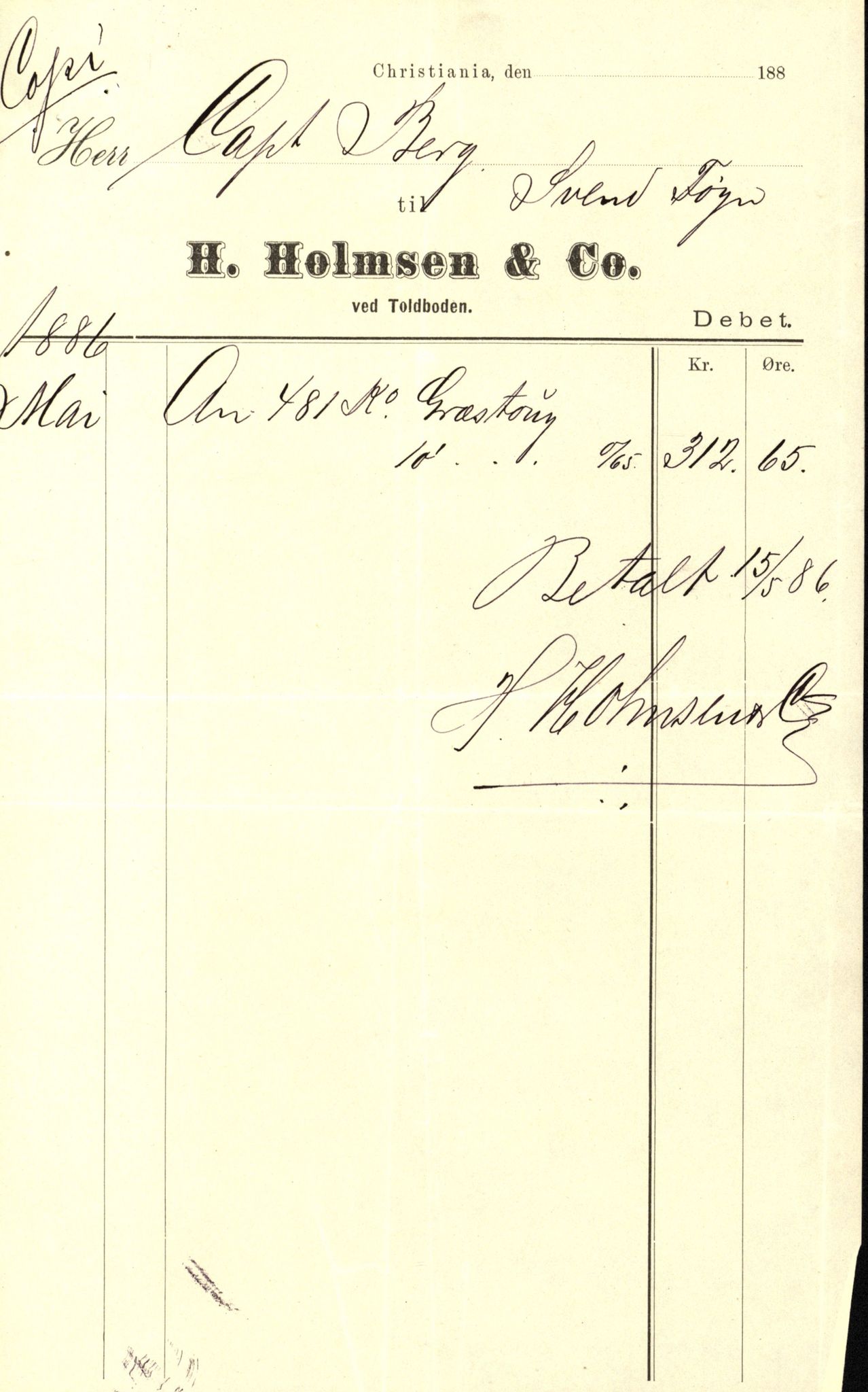 Pa 63 - Østlandske skibsassuranceforening, VEMU/A-1079/G/Ga/L0022/0009: Havaridokumenter / Svend Føyn, Sylvia, Særimner, Magna av Fredrikstad, 1888, p. 9