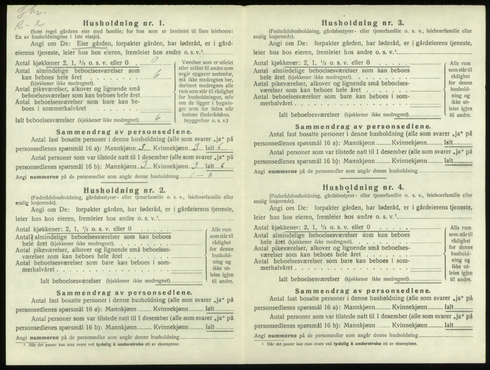 SAB, 1920 census for Innvik, 1920, p. 381