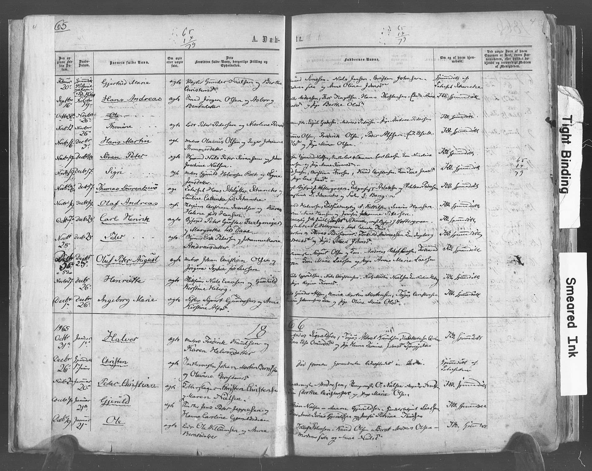 Risør sokneprestkontor, SAK/1111-0035/F/Fa/L0004: Parish register (official) no. A 4, 1865-1882, p. 4