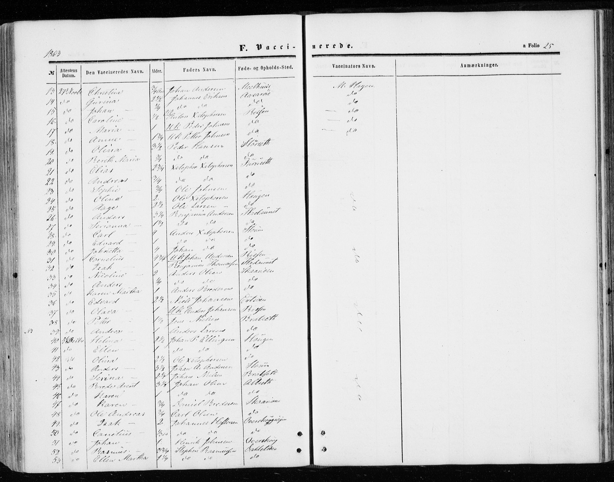 Ministerialprotokoller, klokkerbøker og fødselsregistre - Sør-Trøndelag, AV/SAT-A-1456/646/L0612: Parish register (official) no. 646A10, 1858-1869, p. 25