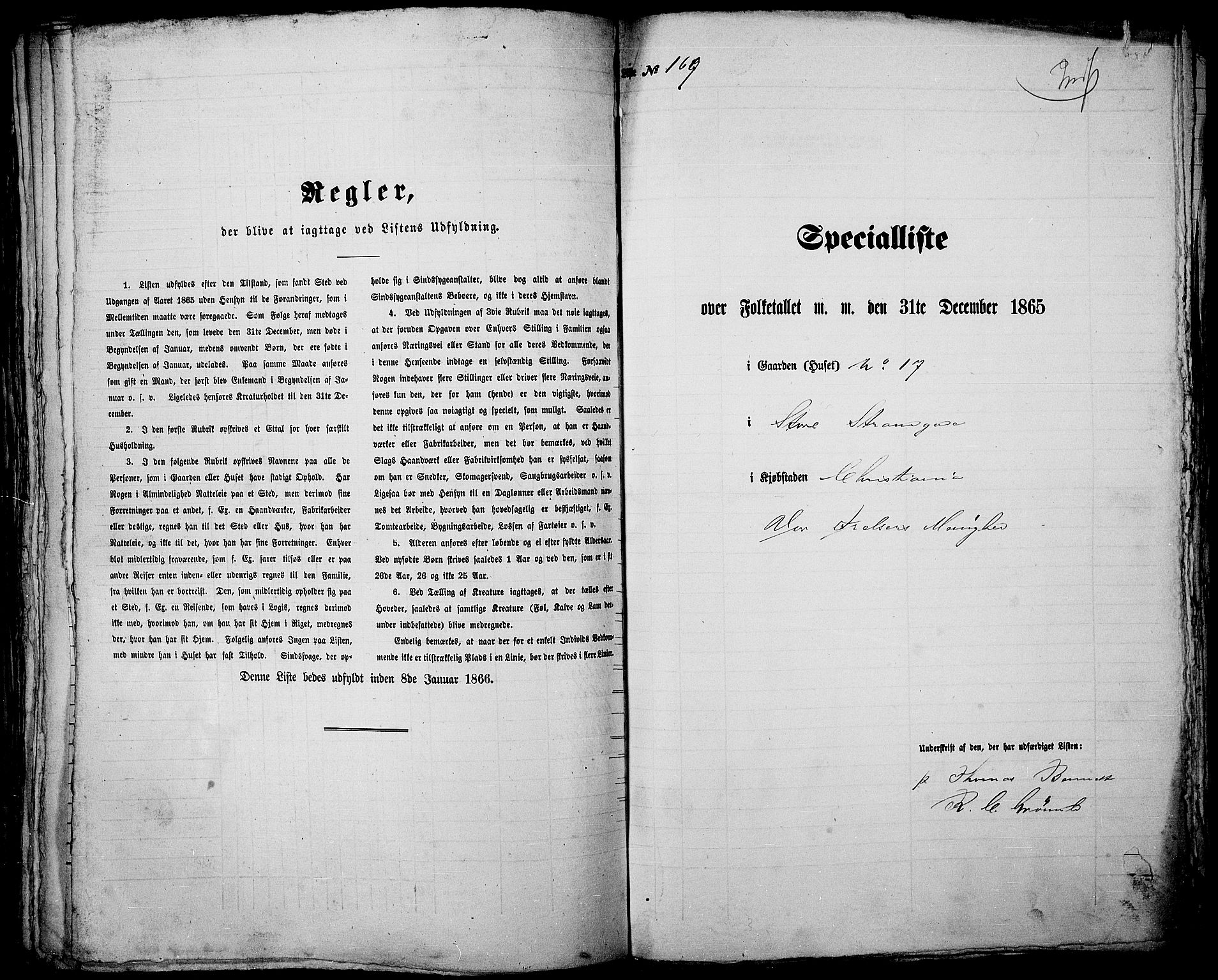 RA, 1865 census for Kristiania, 1865, p. 501