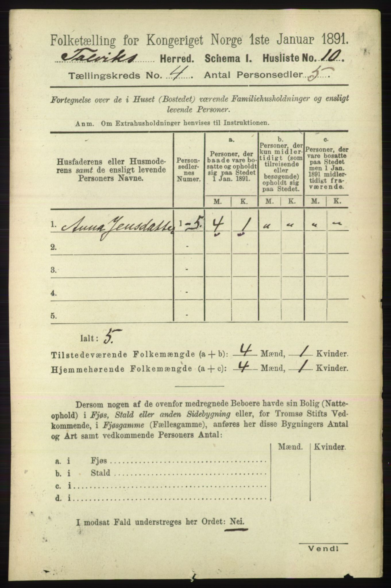 RA, 1891 census for 2013 Talvik, 1891, p. 1039