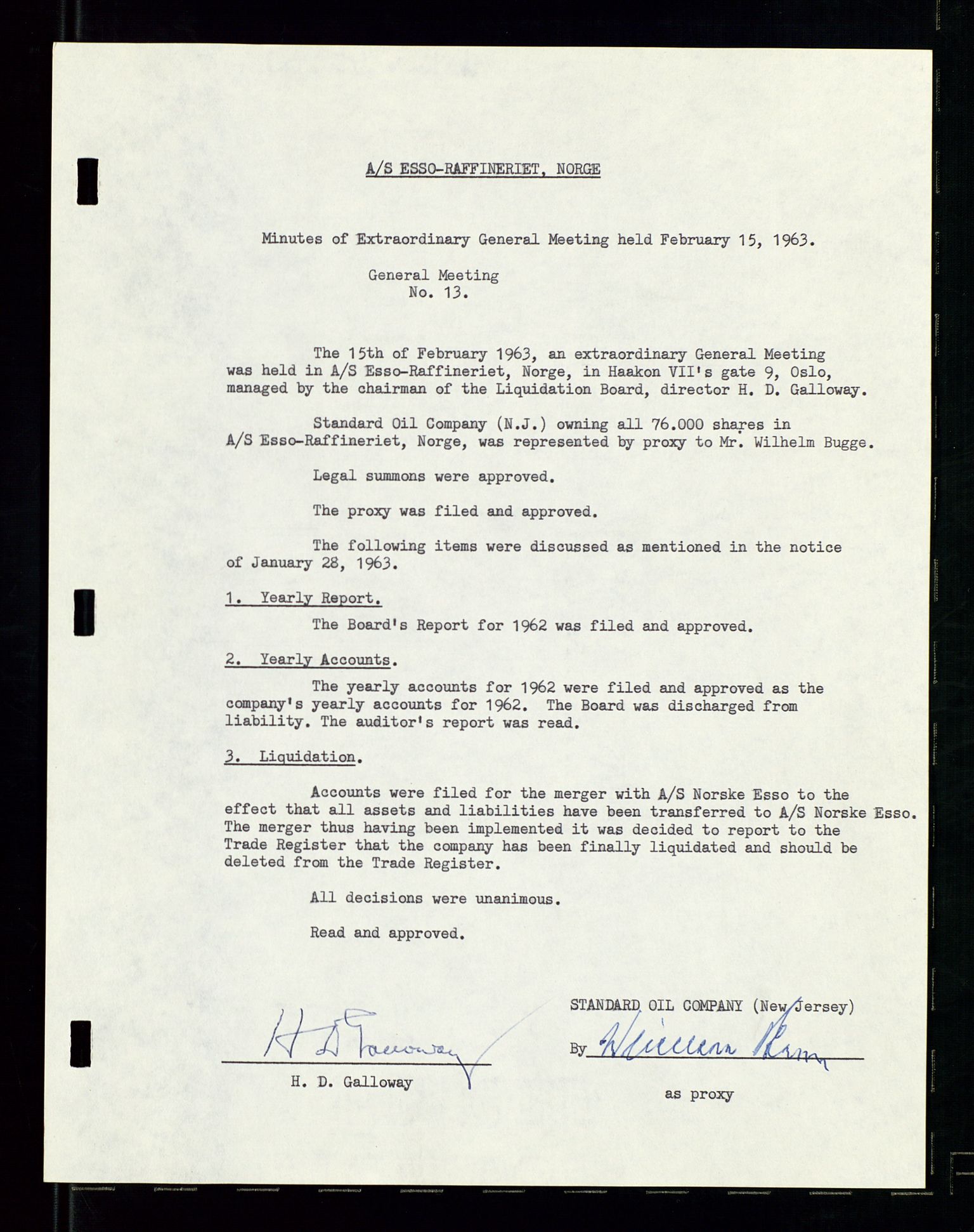 PA 1537 - A/S Essoraffineriet Norge, AV/SAST-A-101957/A/Aa/L0001/0002: Styremøter / Shareholder meetings, board meetings, by laws (vedtekter), 1957-1960, p. 4