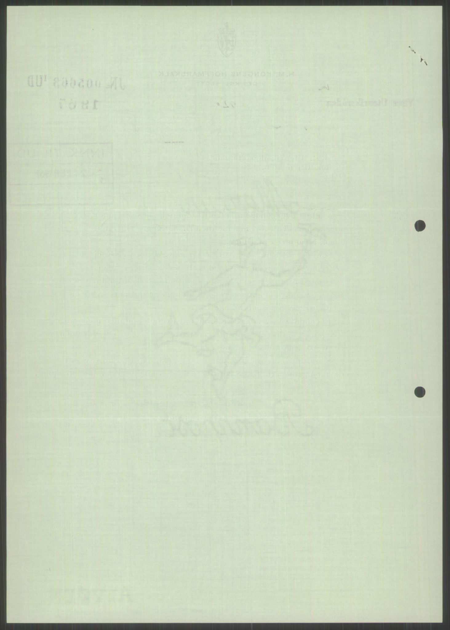 Utenriksdepartementet, hovedarkiv, RA/S-6794/D/Da/Daa/L0542: Ordensvesen. Statsoverhoders og fyrsters jubiléer og begravelser. Ordensvesen. Statsoverhoders og fyrsters jubiléer og begravelser. Statsjubiléer. Fyrstebesøk (utvekslinger). Flåtebesøk (utvekslinger), 1960-1969, p. 658