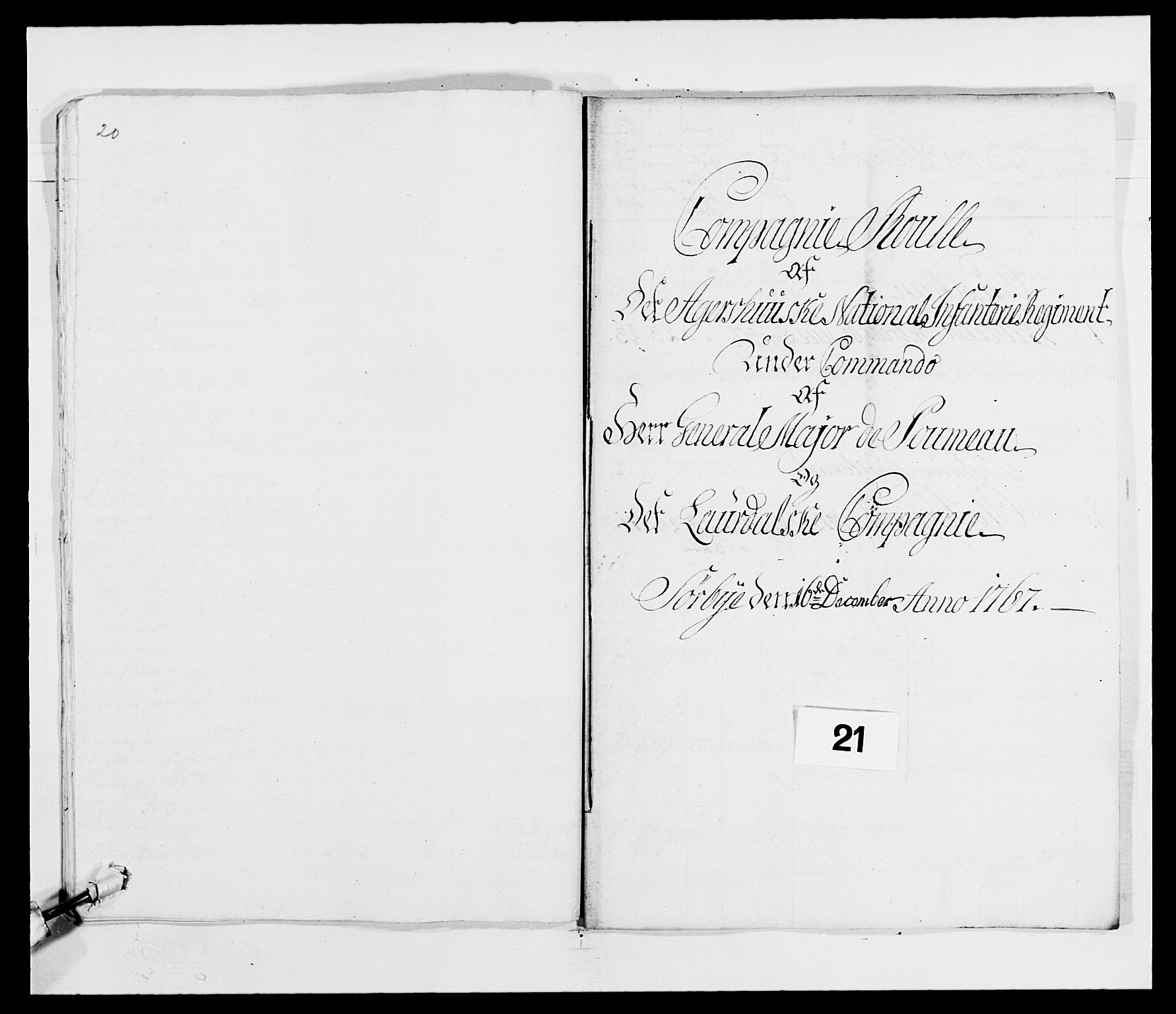 Kommanderende general (KG I) med Det norske krigsdirektorium, RA/EA-5419/E/Ea/L0489: 1. Akershusiske regiment, 1767, p. 478