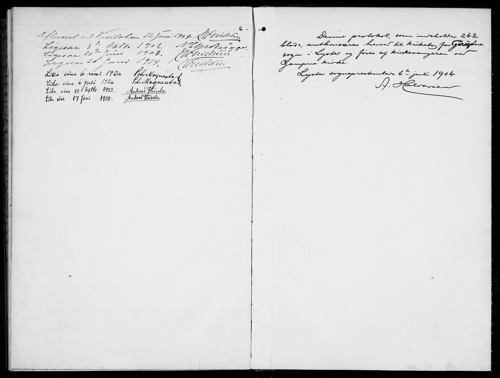 Jostedal sokneprestembete, AV/SAB-A-80601/H/Hab/Habc/L0001: Parish register (copy) no. C 1, 1903-1939