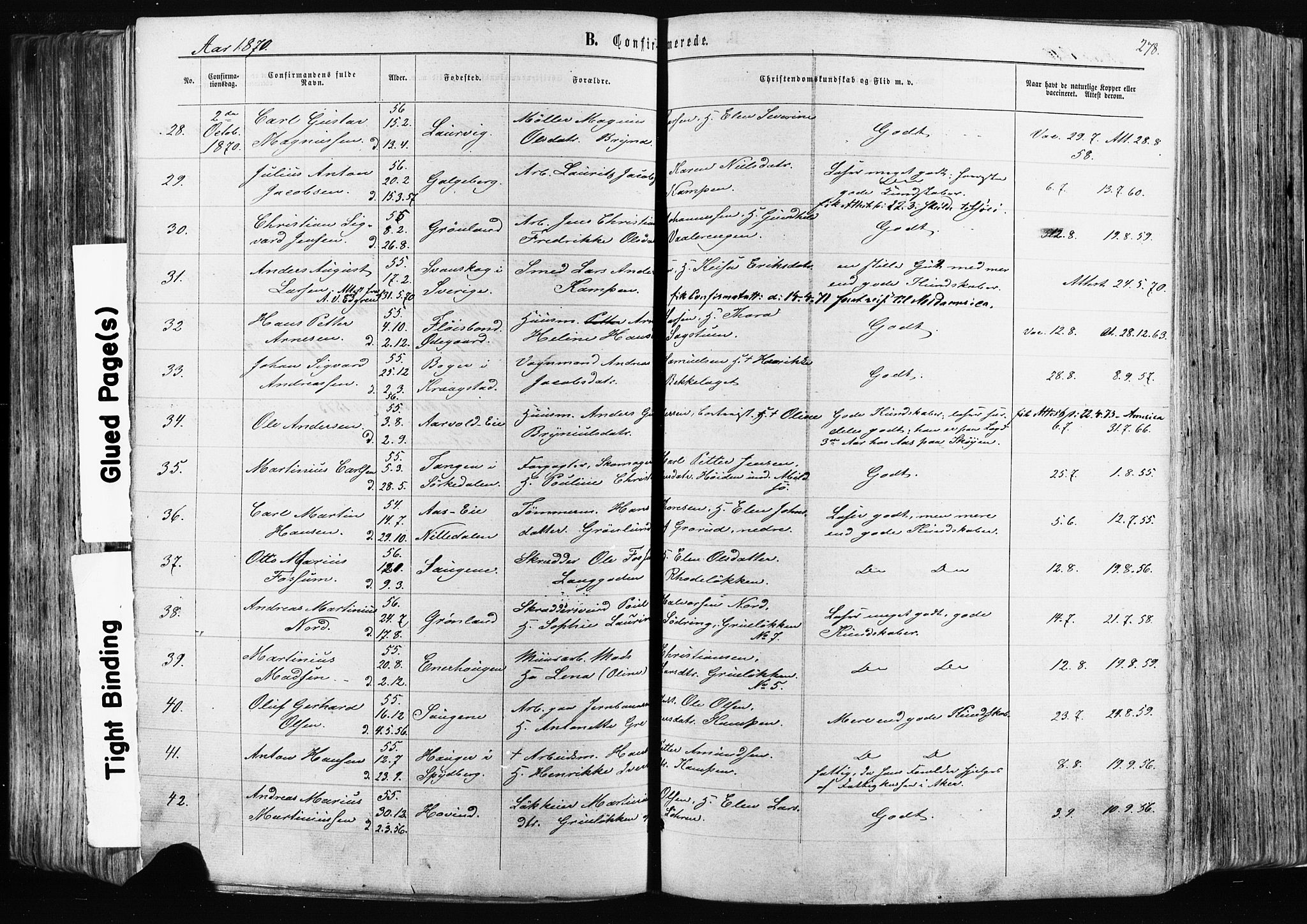 Østre Aker prestekontor Kirkebøker, AV/SAO-A-10840/F/Fa/L0003: Parish register (official) no. I 3, 1869-1875, p. 278