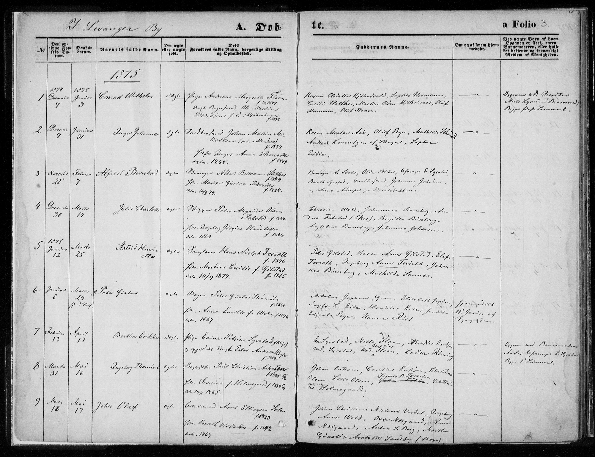Ministerialprotokoller, klokkerbøker og fødselsregistre - Nord-Trøndelag, SAT/A-1458/720/L0187: Parish register (official) no. 720A04 /1, 1875-1879, p. 3
