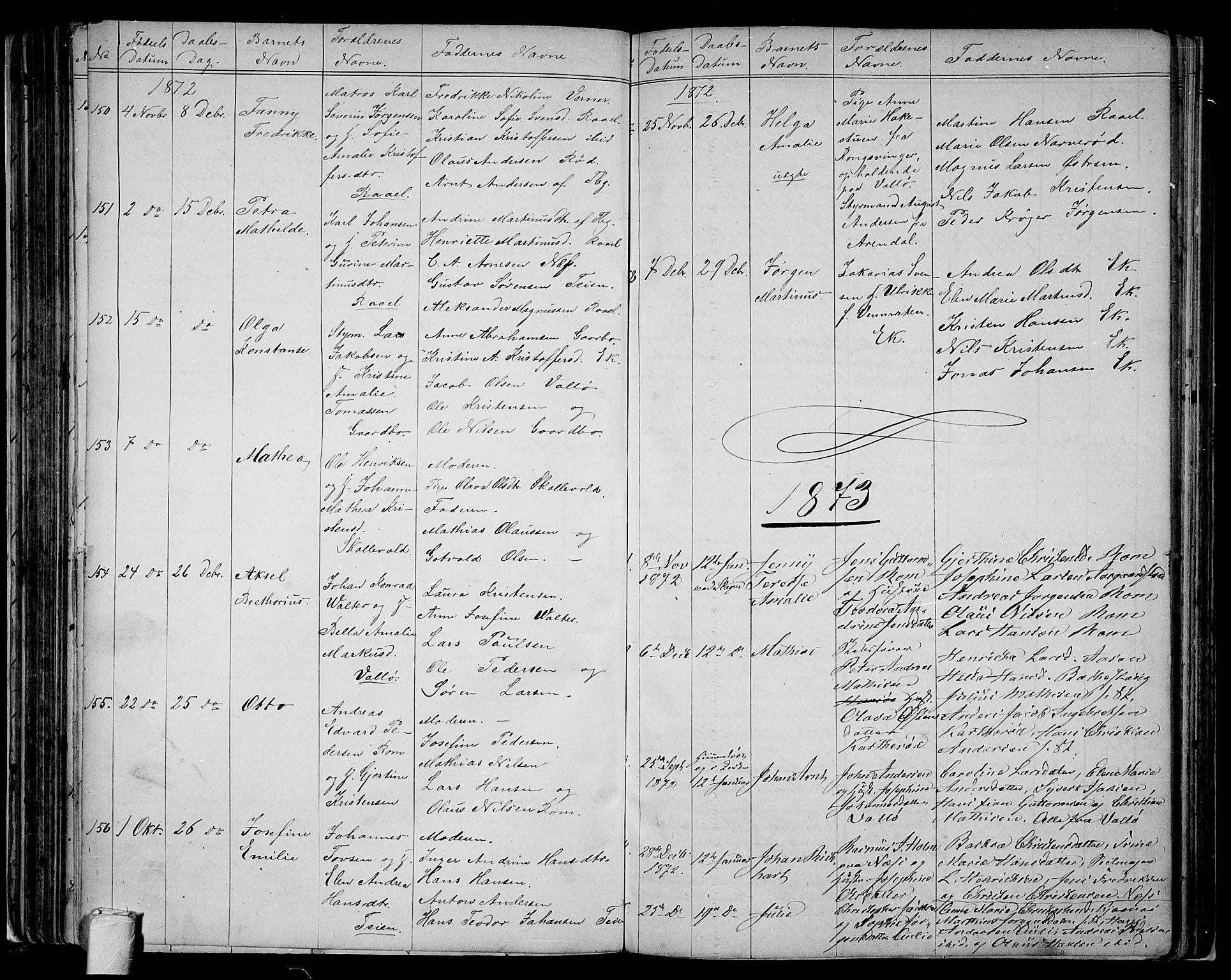 Sem kirkebøker, AV/SAKO-A-5/G/Ga/L0004: Parish register (copy) no. I 4, 1855-1877