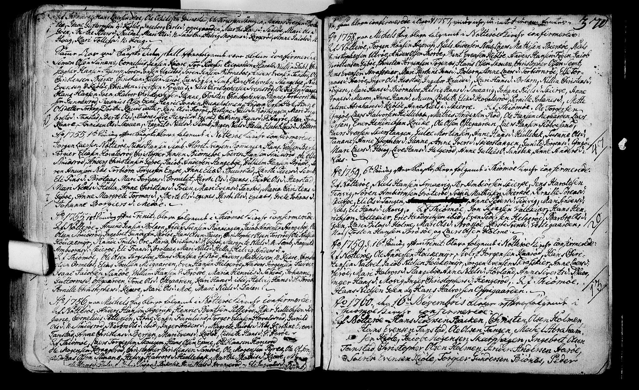 Nøtterøy kirkebøker, SAKO/A-354/F/Fa/L0002: Parish register (official) no. I 2, 1738-1790, p. 370