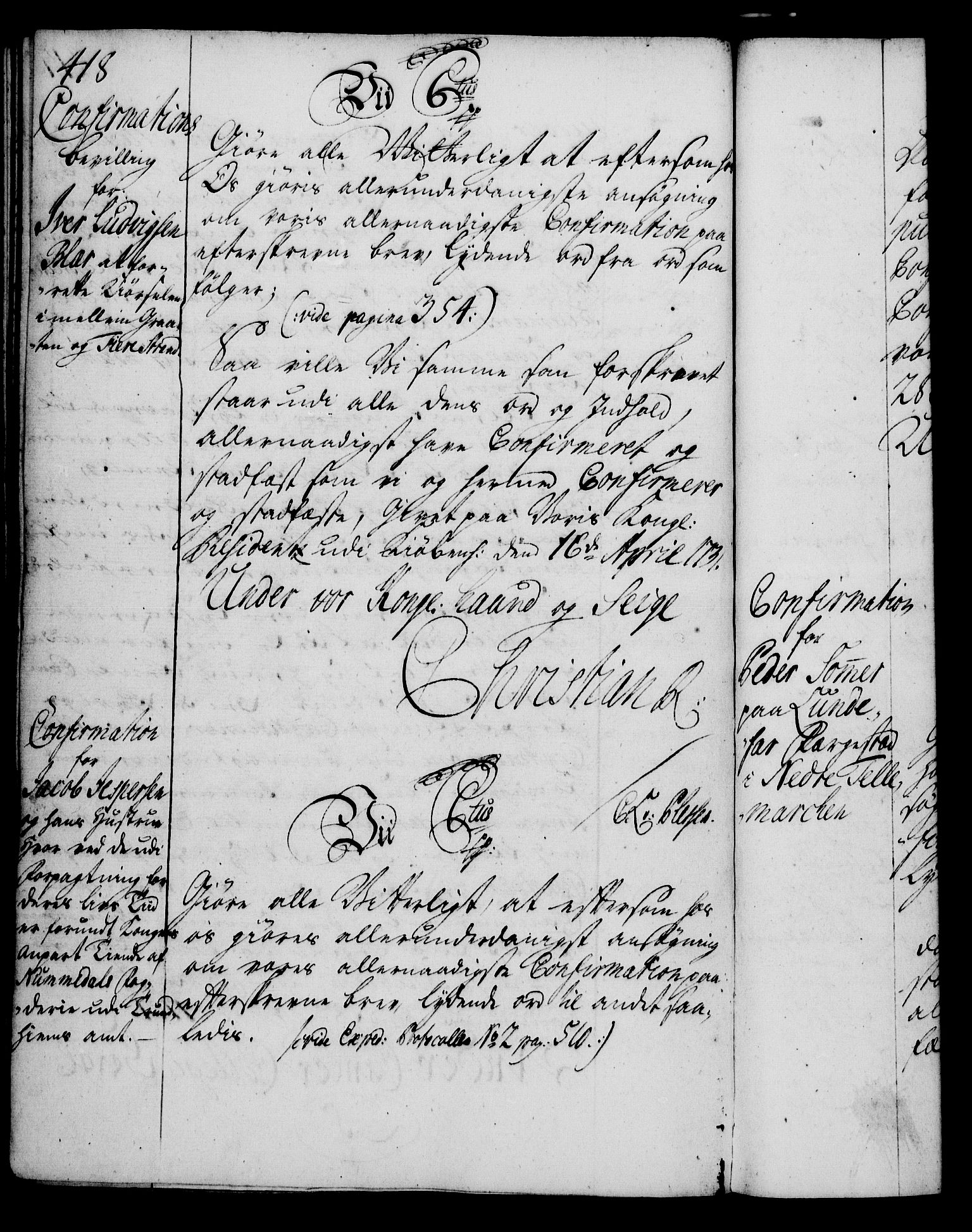 Rentekammeret, Kammerkanselliet, RA/EA-3111/G/Gg/Gga/L0003: Norsk ekspedisjonsprotokoll med register (merket RK 53.3), 1727-1734, p. 418
