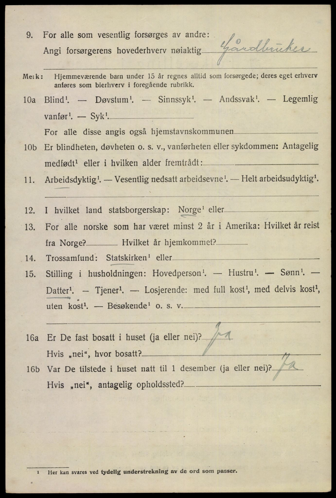 SAKO, 1920 census for Eidanger, 1920, p. 6665