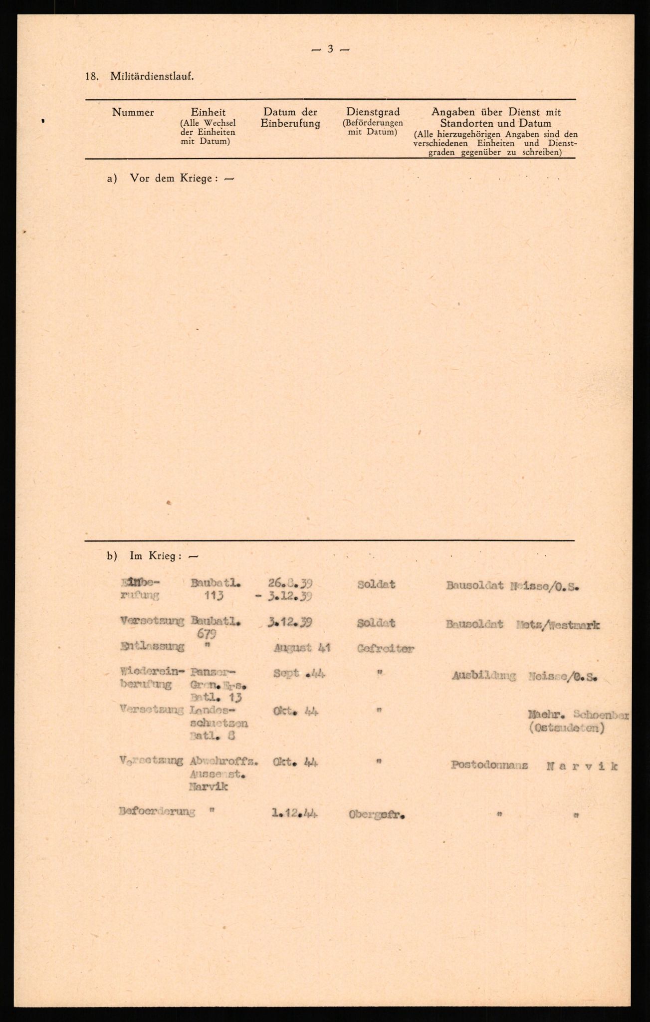Forsvaret, Forsvarets overkommando II, AV/RA-RAFA-3915/D/Db/L0034: CI Questionaires. Tyske okkupasjonsstyrker i Norge. Tyskere., 1945-1946, p. 292
