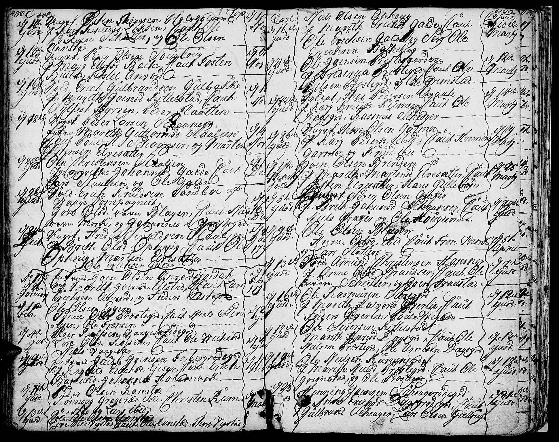 Lom prestekontor, SAH/PREST-070/K/L0002: Parish register (official) no. 2, 1749-1801, p. 498-499