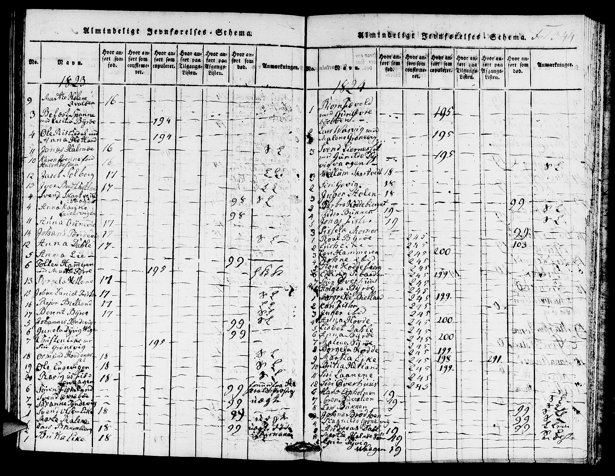 Hjelmeland sokneprestkontor, AV/SAST-A-101843/01/IV/L0004: Parish register (official) no. A 4, 1816-1834, p. 344