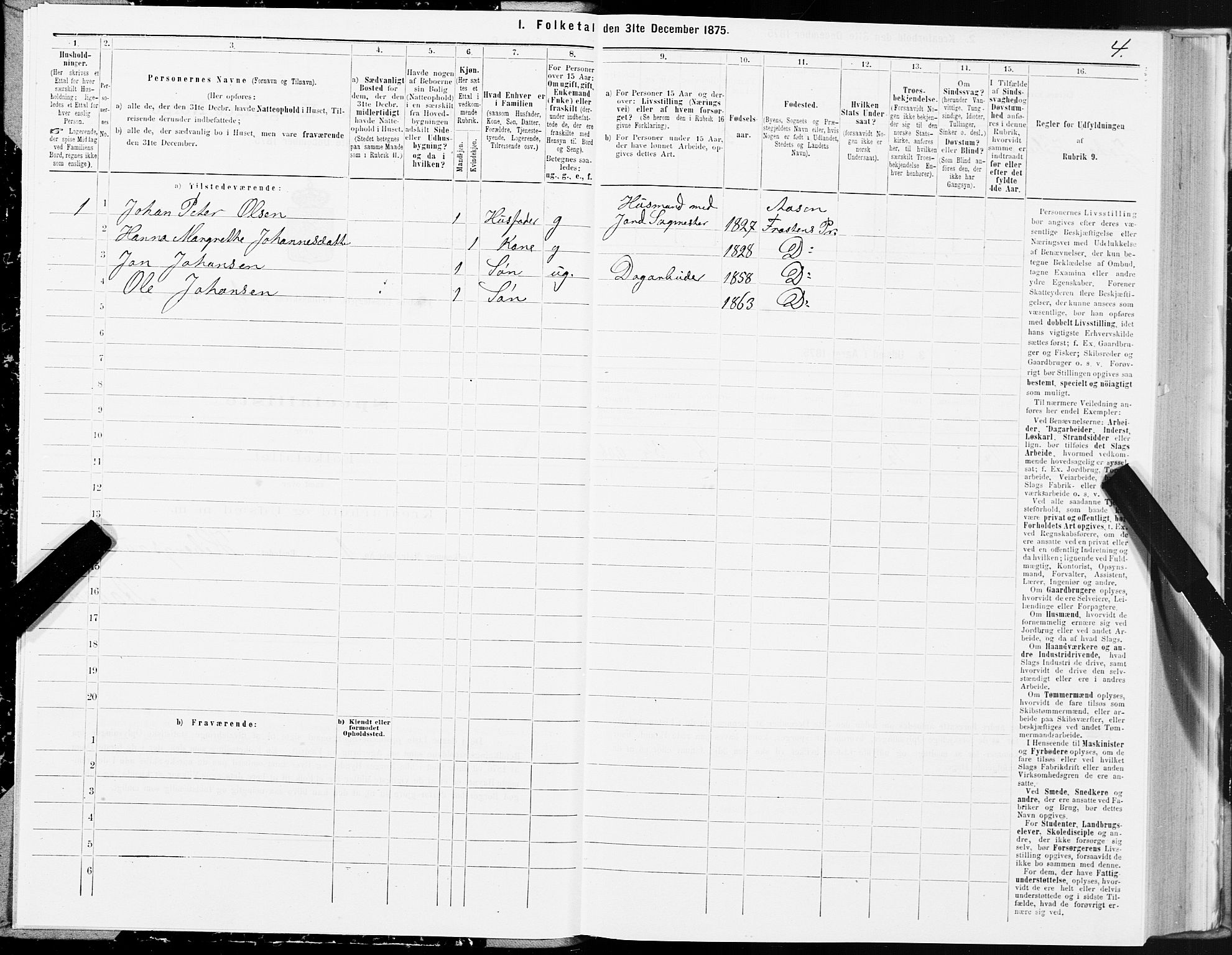 SAT, 1875 census for 1717P Frosta, 1875, p. 5004