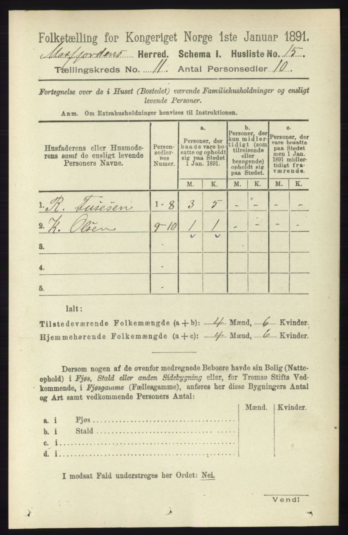 RA, 1891 census for 1266 Masfjorden, 1891, p. 2257