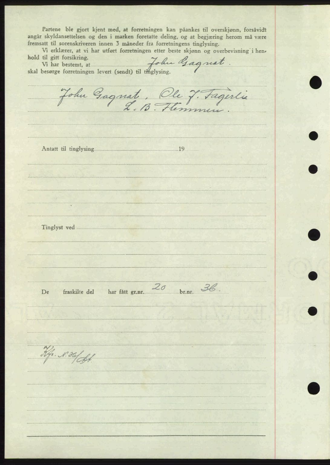 Nordmøre sorenskriveri, AV/SAT-A-4132/1/2/2Ca: Mortgage book no. A103, 1946-1947, Diary no: : 2555/1946