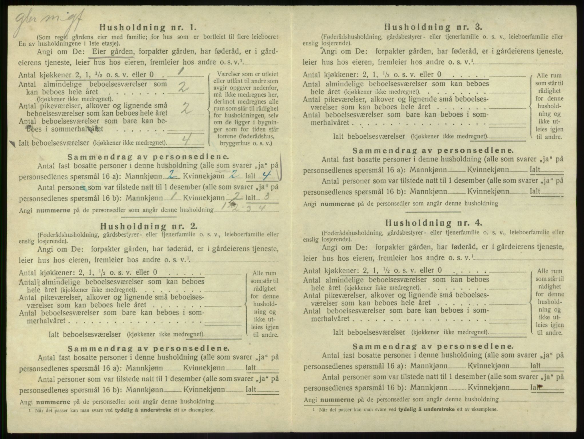 SAB, 1920 census for Vevring, 1920, p. 370