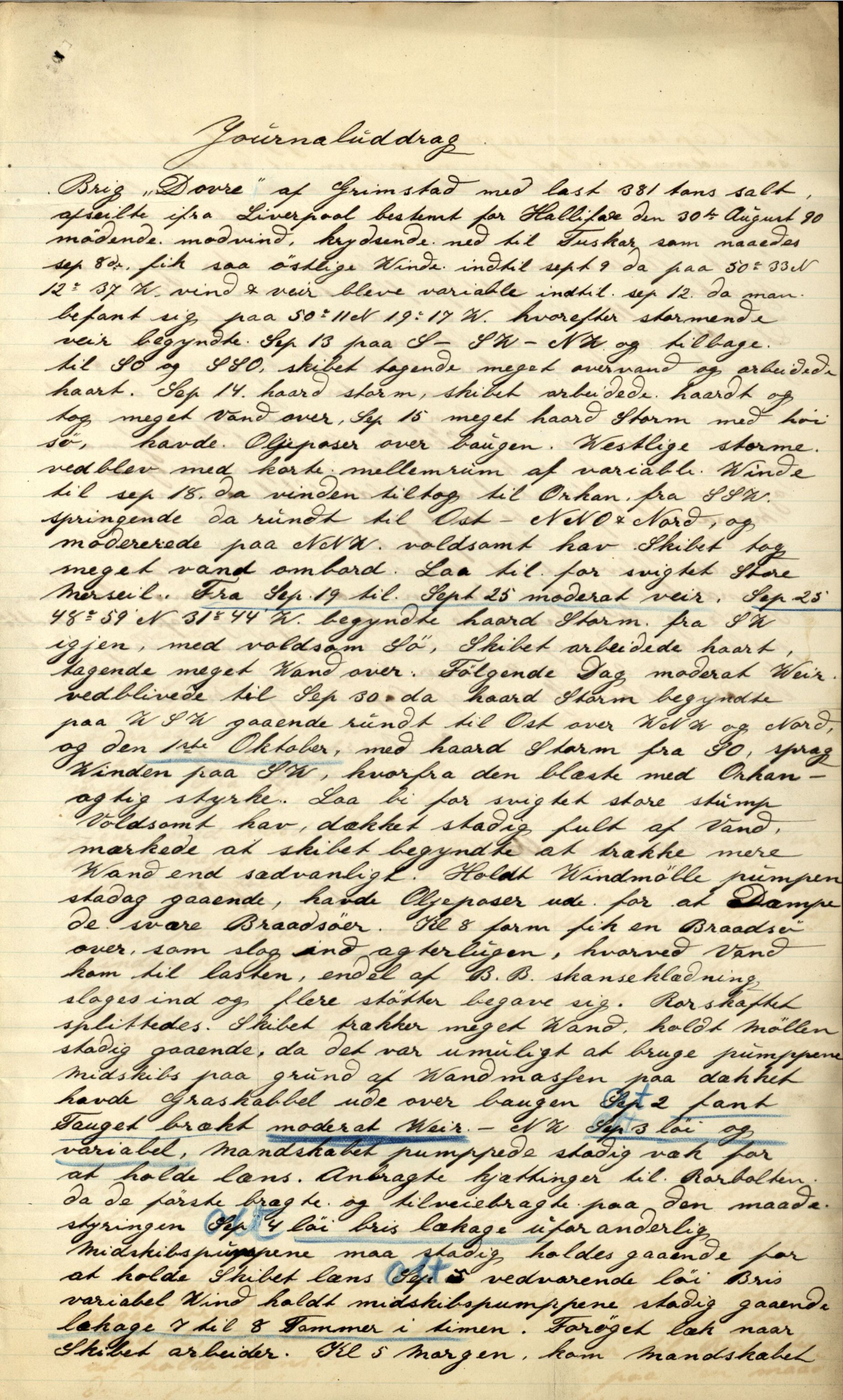 Pa 63 - Østlandske skibsassuranceforening, VEMU/A-1079/G/Ga/L0026/0002: Havaridokumenter / Dovre, Dictator, Ella, Elizabeth Morton, 1890, p. 100